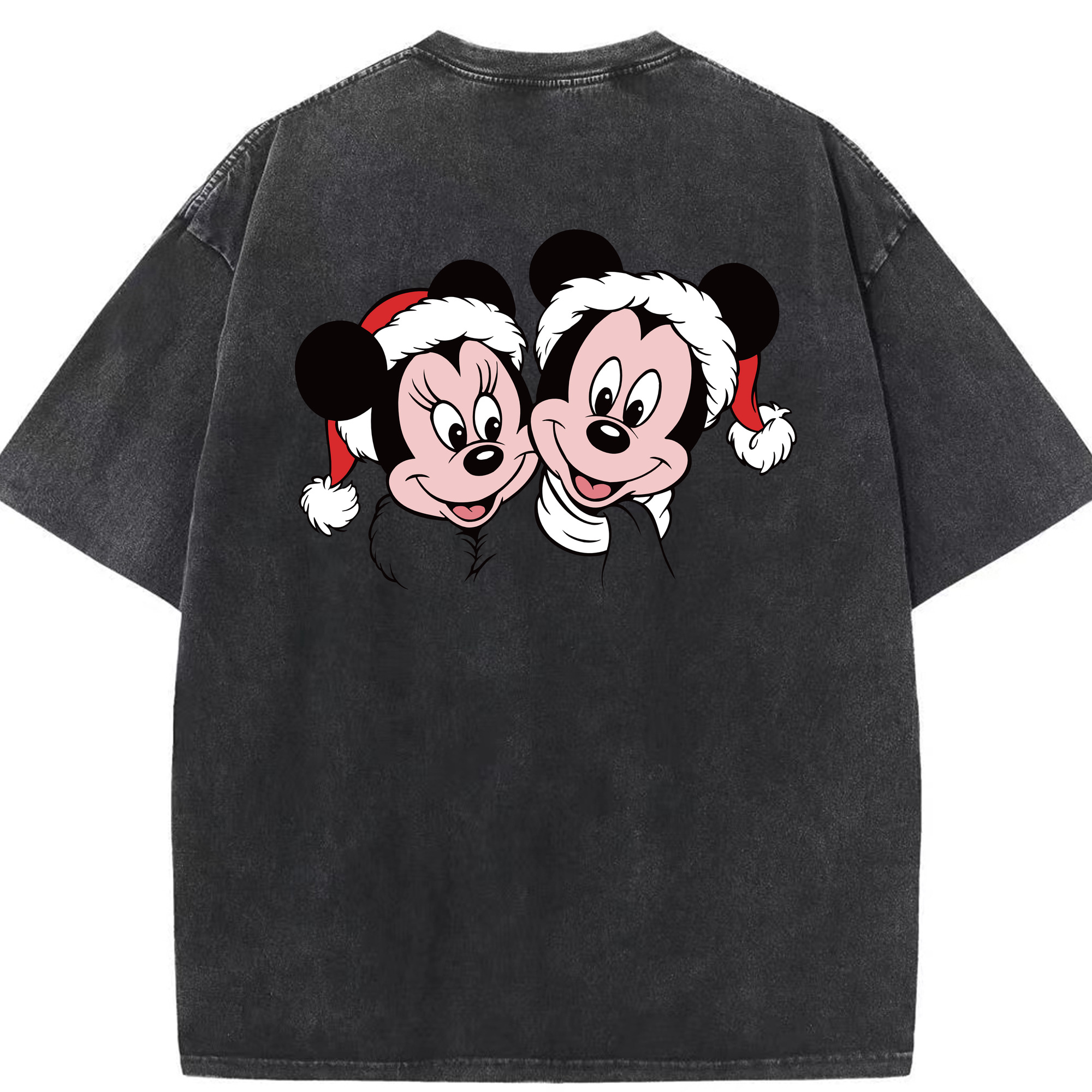 （画像用） ミッキーマウス Mickey Mouse 綿100% ヴィンテージ風 半袖Tシャツ（背面プリント）