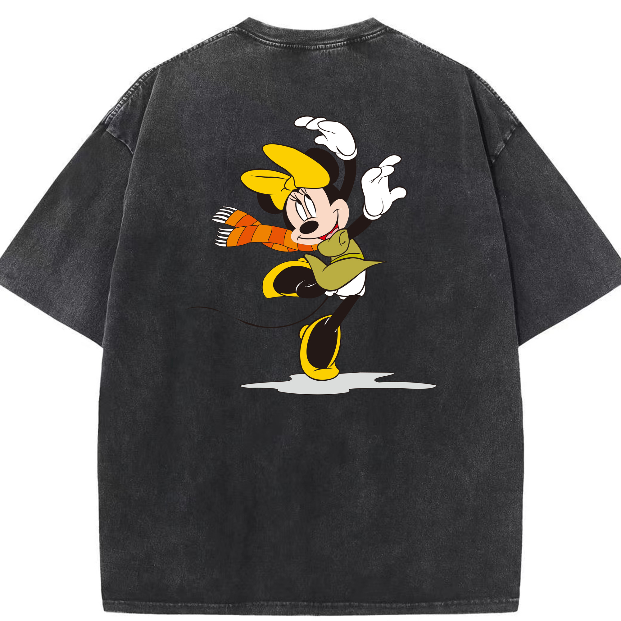 （画像用） ミッキーマウス Mickey Mouse 綿100% ヴィンテージ風 半袖Tシャツ（背面プリント）