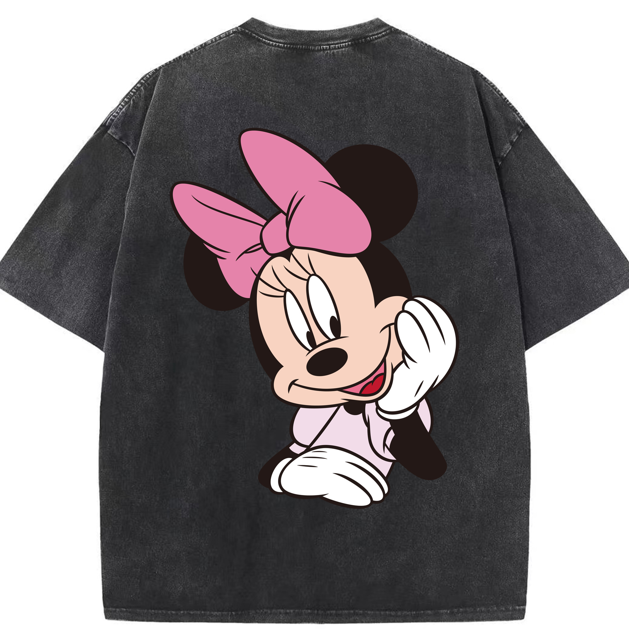 （画像用） ミッキーマウス Mickey Mouse 綿100% ヴィンテージ風 半袖Tシャツ（背面プリント）