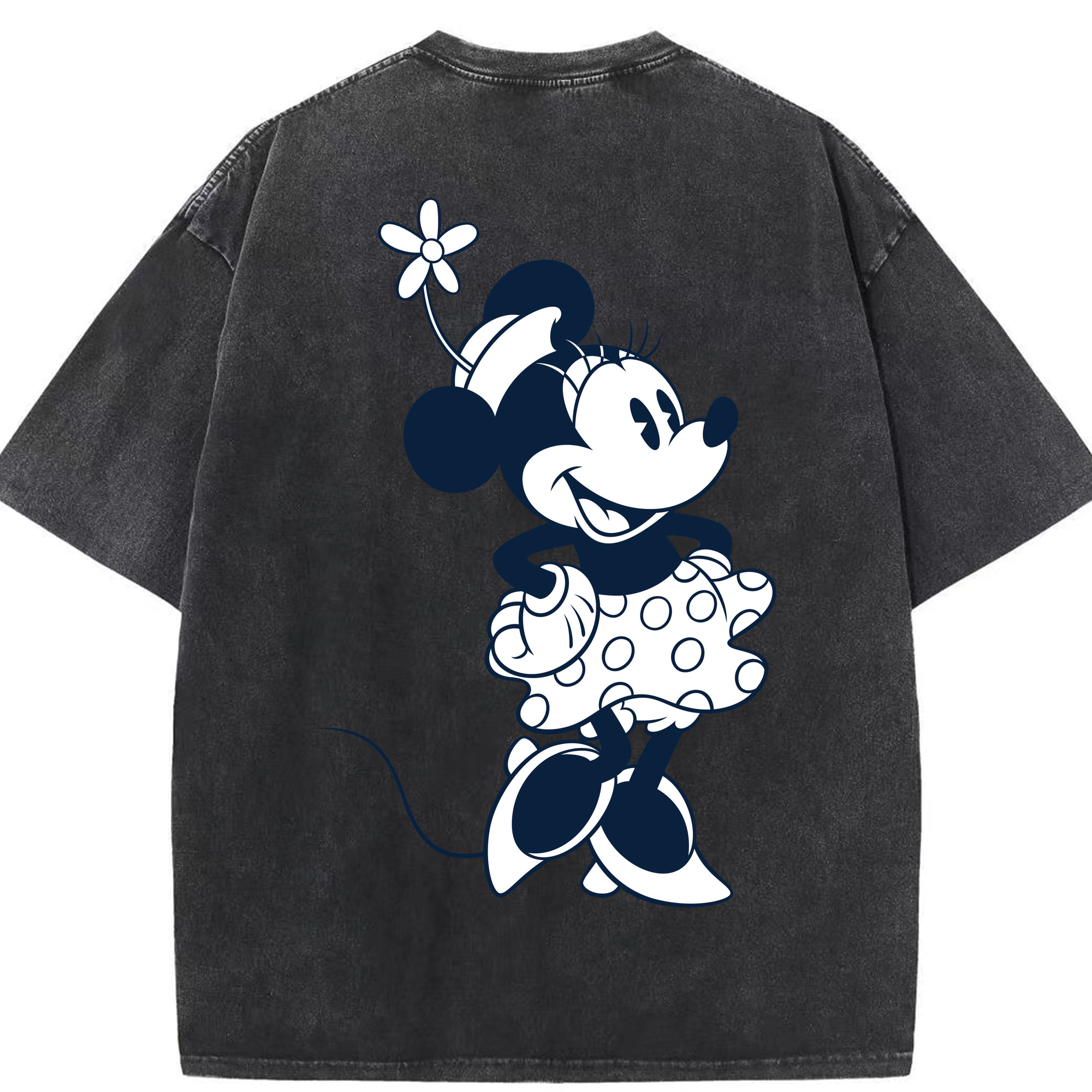 （画像用） ミッキーマウス Mickey Mouse 綿100% ヴィンテージ風 半袖Tシャツ（背面プリント）