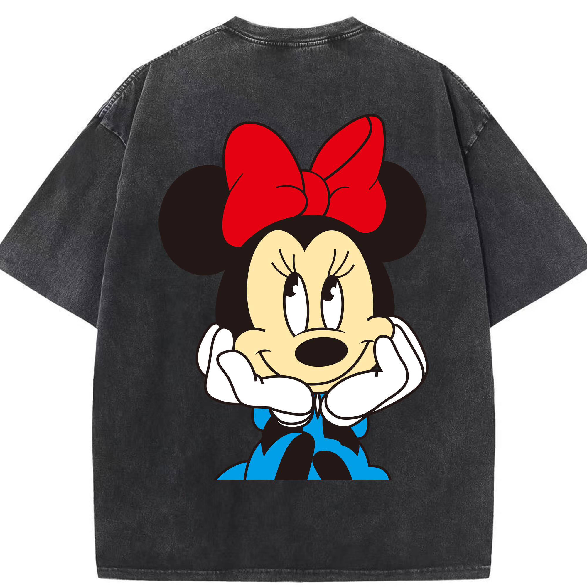 （画像用） ミッキーマウス Mickey Mouse 綿100% ヴィンテージ風 半袖Tシャツ（背面プリント）