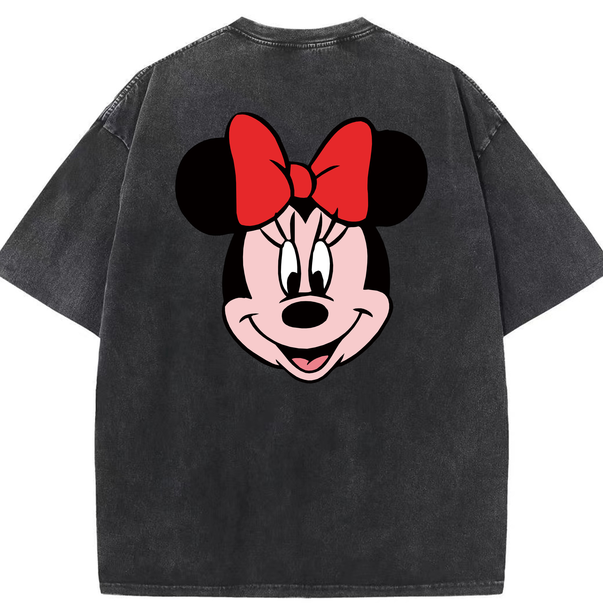 （画像用） ミッキーマウス Mickey Mouse 綿100% ヴィンテージ風 半袖Tシャツ（背面プリント）