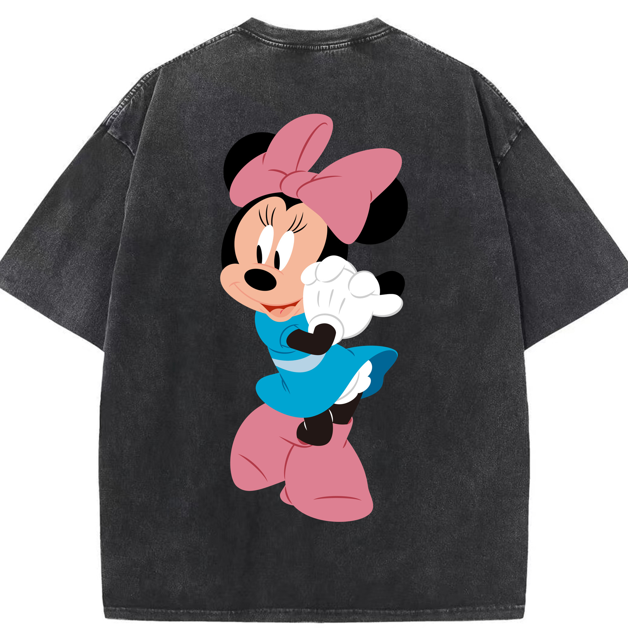 （画像用） ミッキーマウス Mickey Mouse 綿100% ヴィンテージ風 半袖Tシャツ（背面プリント）