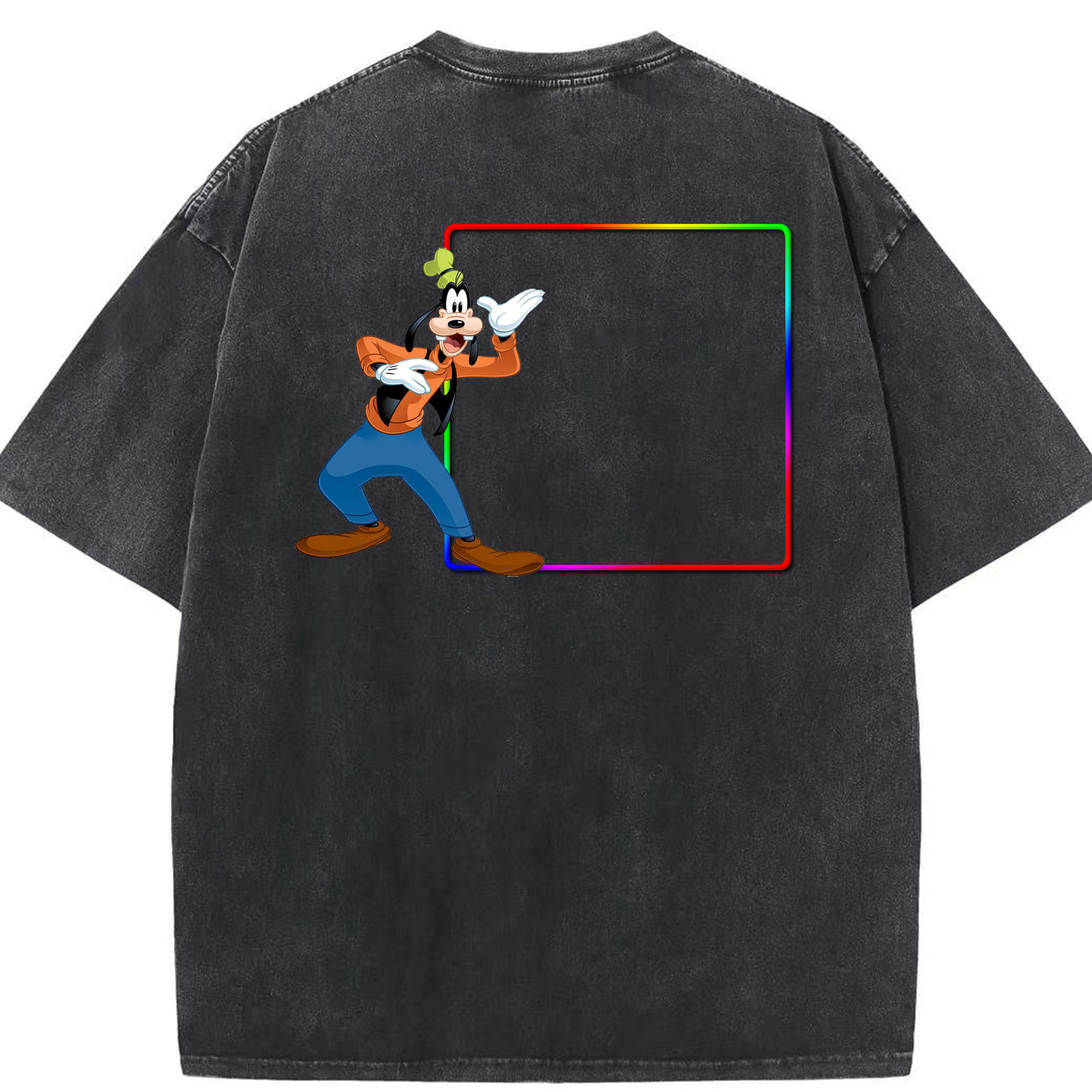 （画像用） ミッキーマウス Mickey Mouse 綿100% ヴィンテージ風 半袖Tシャツ（背面プリント）