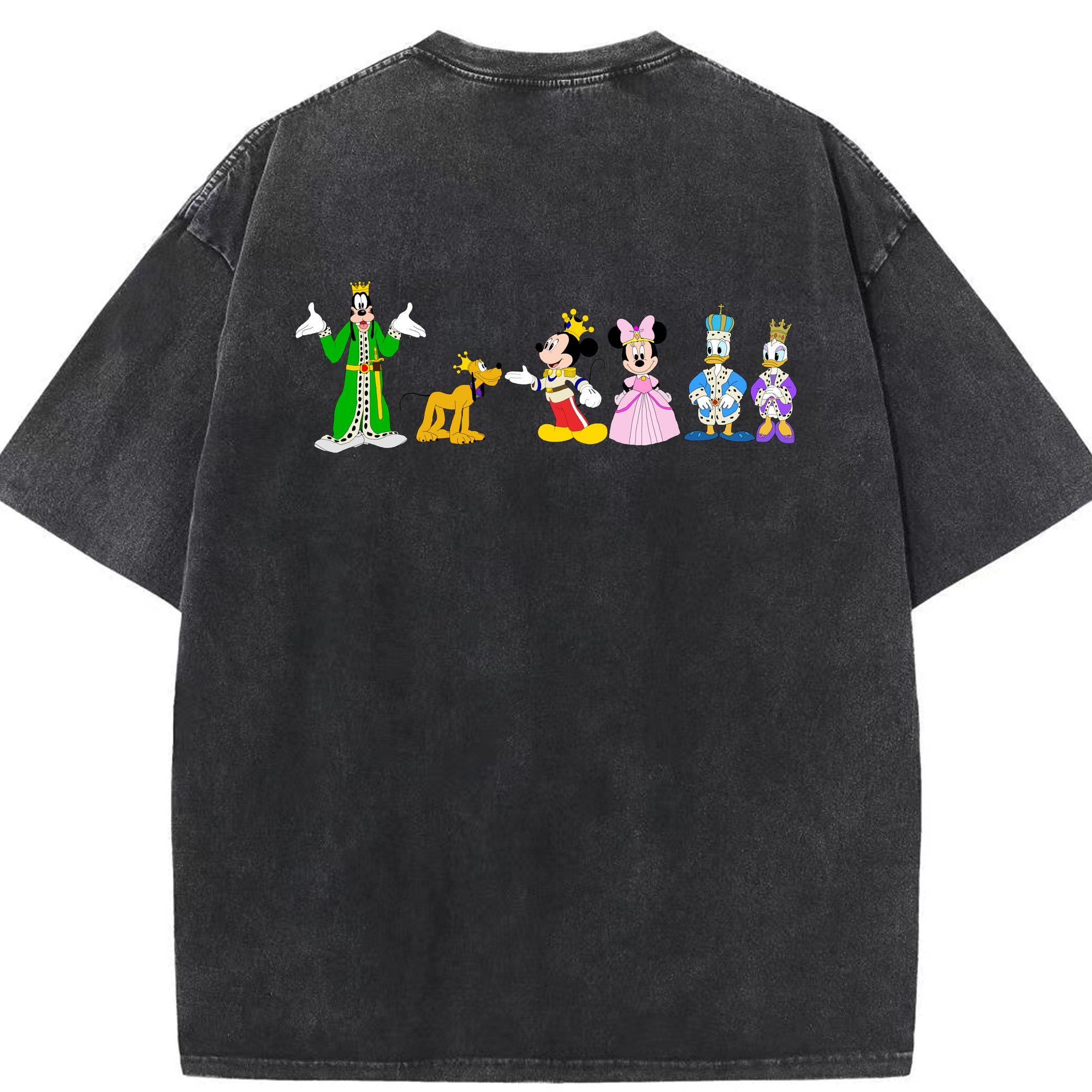 （画像用） ミッキーマウス Mickey Mouse 綿100% ヴィンテージ風 半袖Tシャツ（背面プリント）