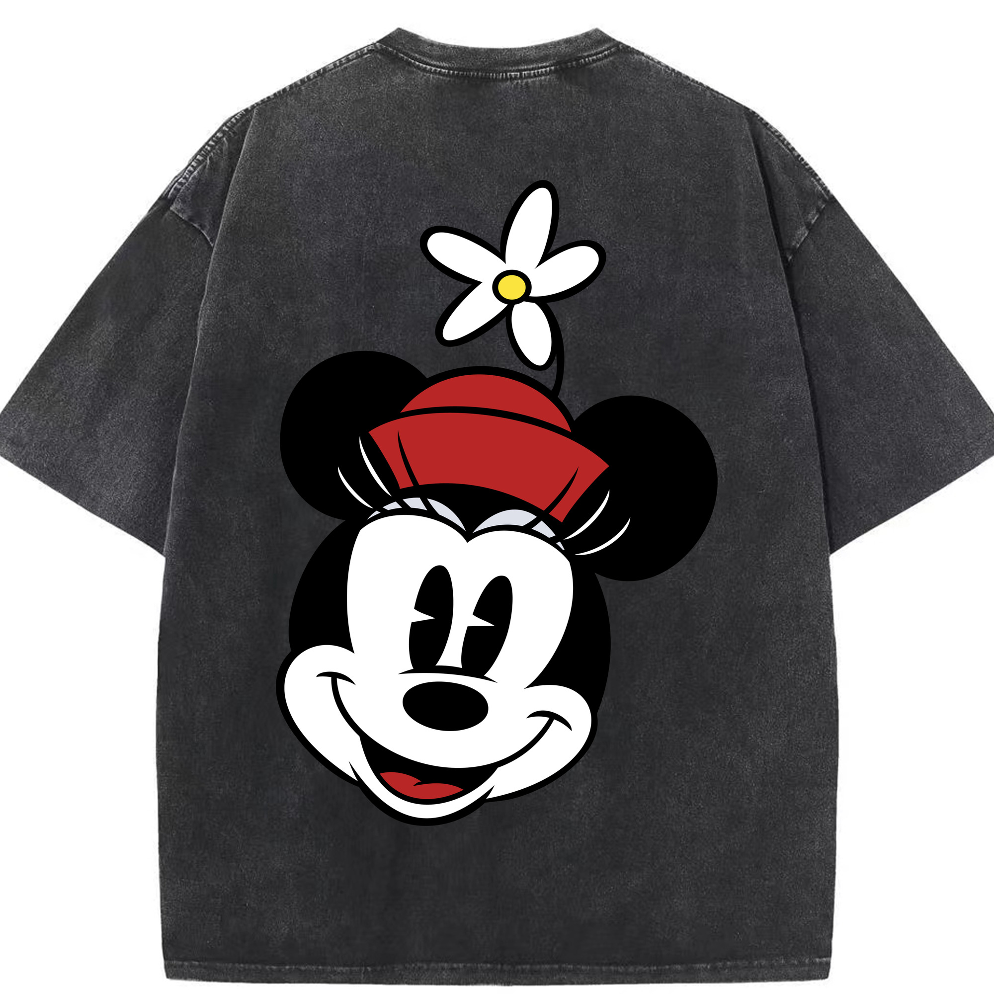 （画像用） ミッキーマウス Mickey Mouse 綿100% ヴィンテージ風 半袖Tシャツ（背面プリント）