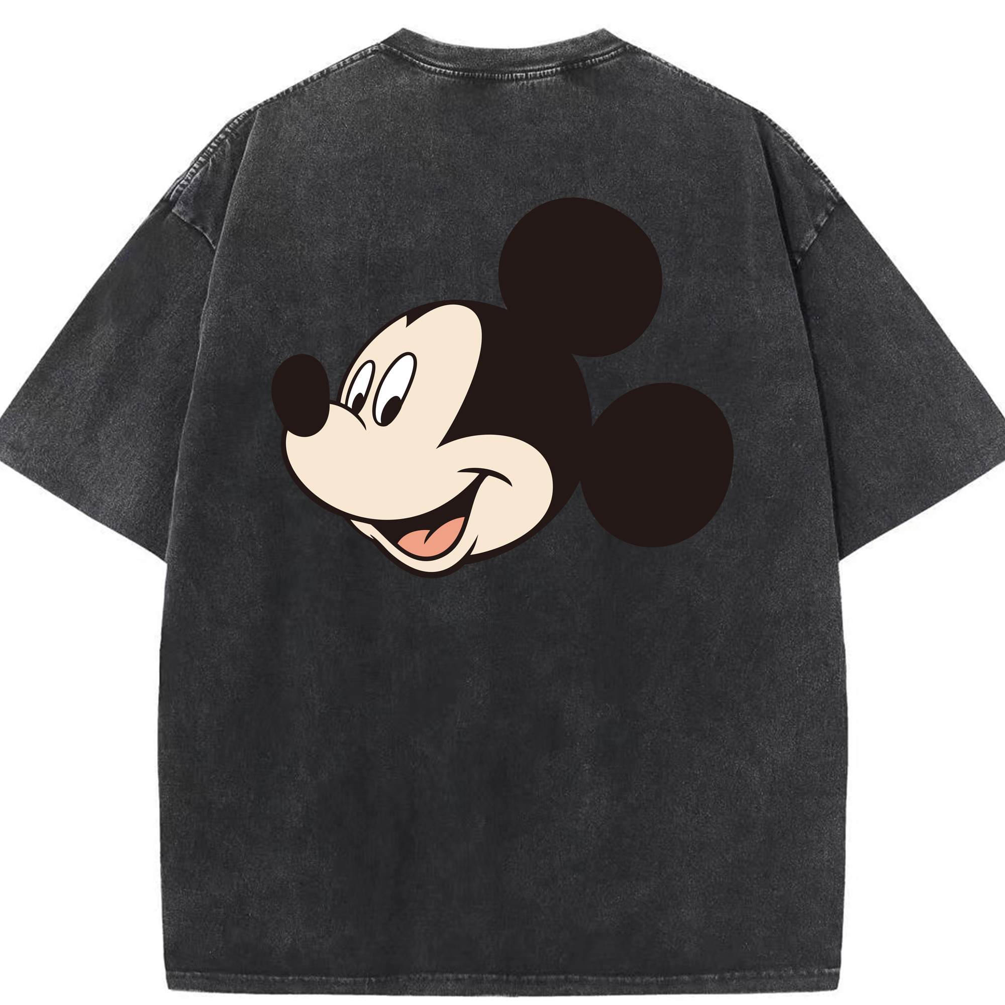 （画像用） ミッキーマウス Mickey Mouse 綿100% ヴィンテージ風 半袖Tシャツ（背面プリント）
