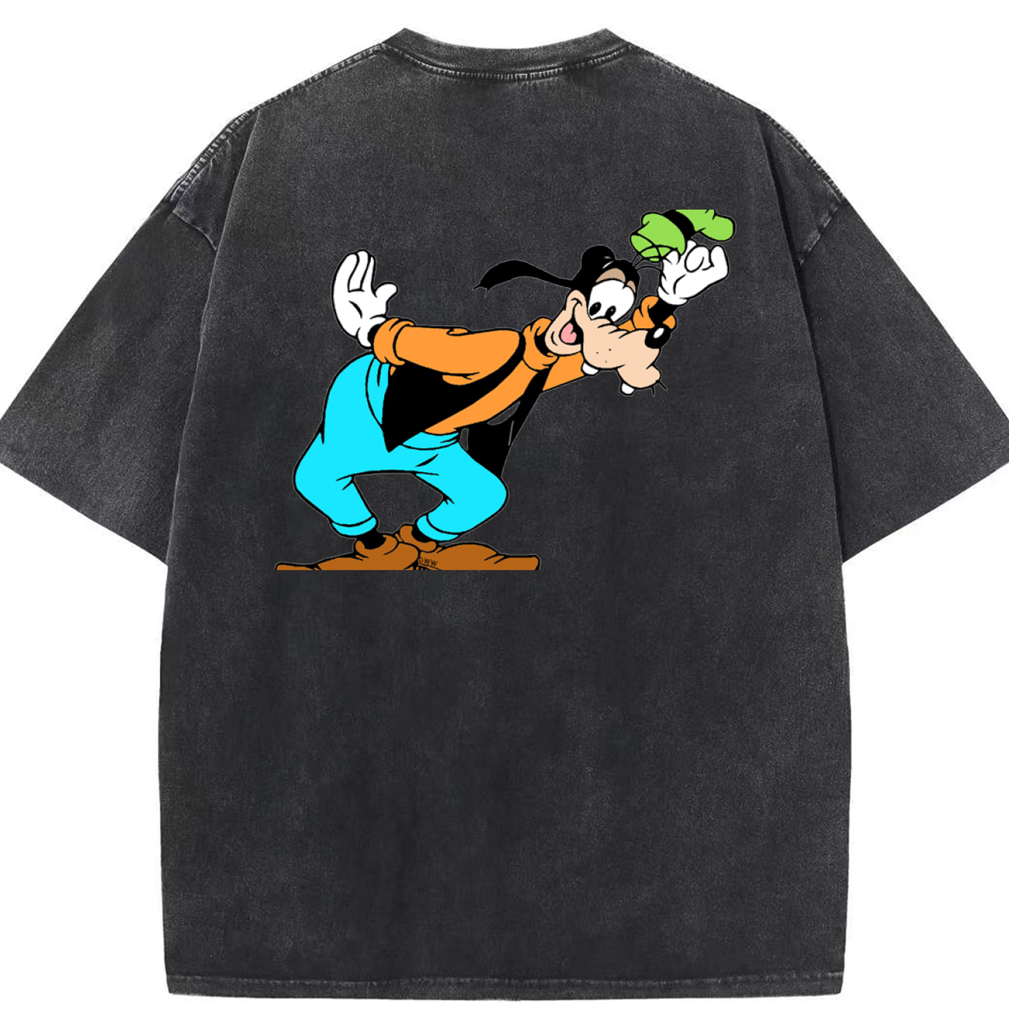 （画像用） ミッキーマウス Mickey Mouse 綿100% ヴィンテージ風 半袖Tシャツ（背面プリント）