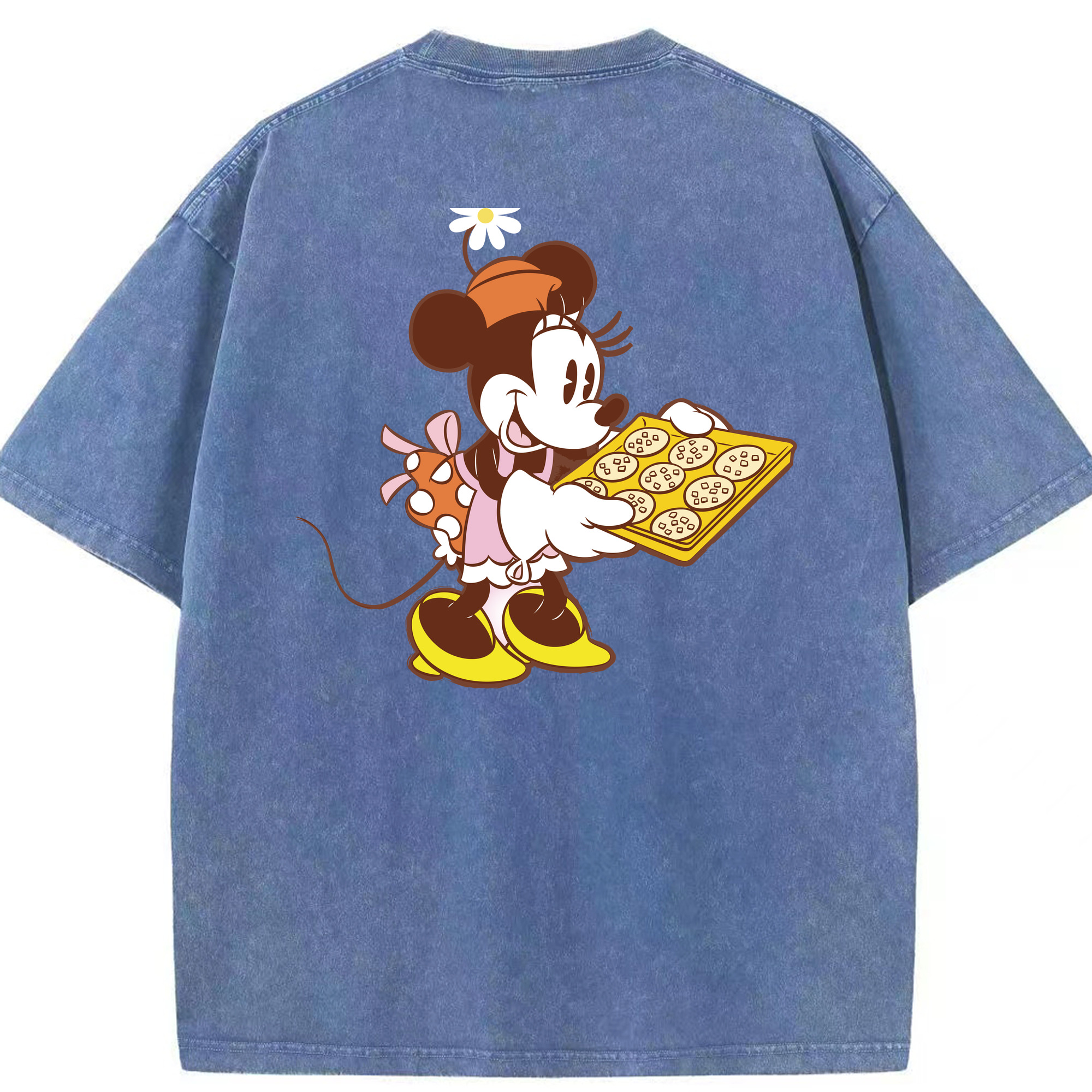 （画像用） ミッキーマウス Mickey Mouse 綿100% ヴィンテージ風 半袖Tシャツ（背面プリント）