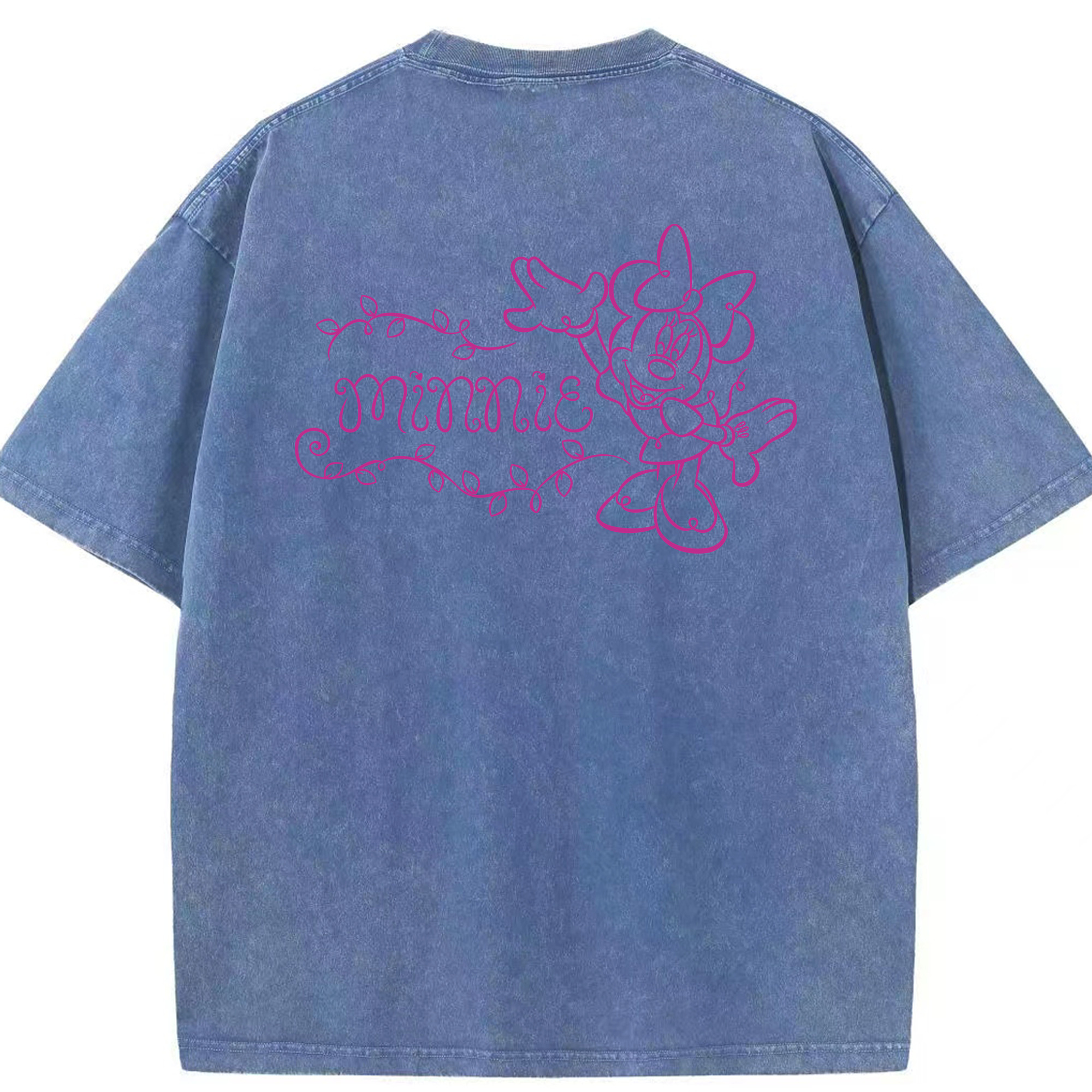 （画像用） ミッキーマウス Mickey Mouse 綿100% ヴィンテージ風 半袖Tシャツ（背面プリント）
