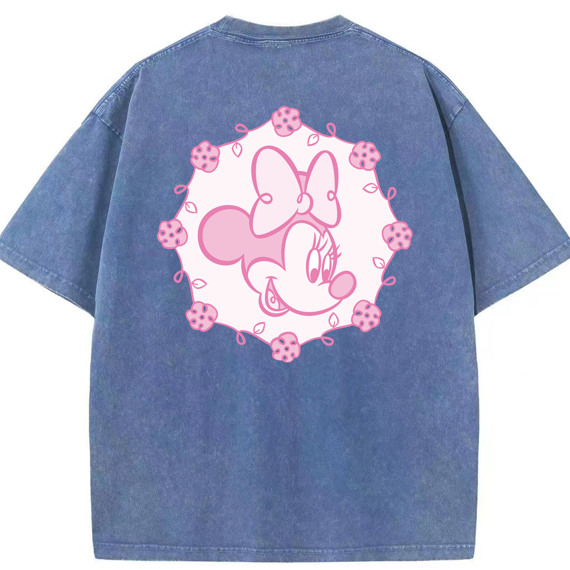 （画像用） ミッキーマウス Mickey Mouse 綿100% ヴィンテージ風 半袖Tシャツ（背面プリント）
