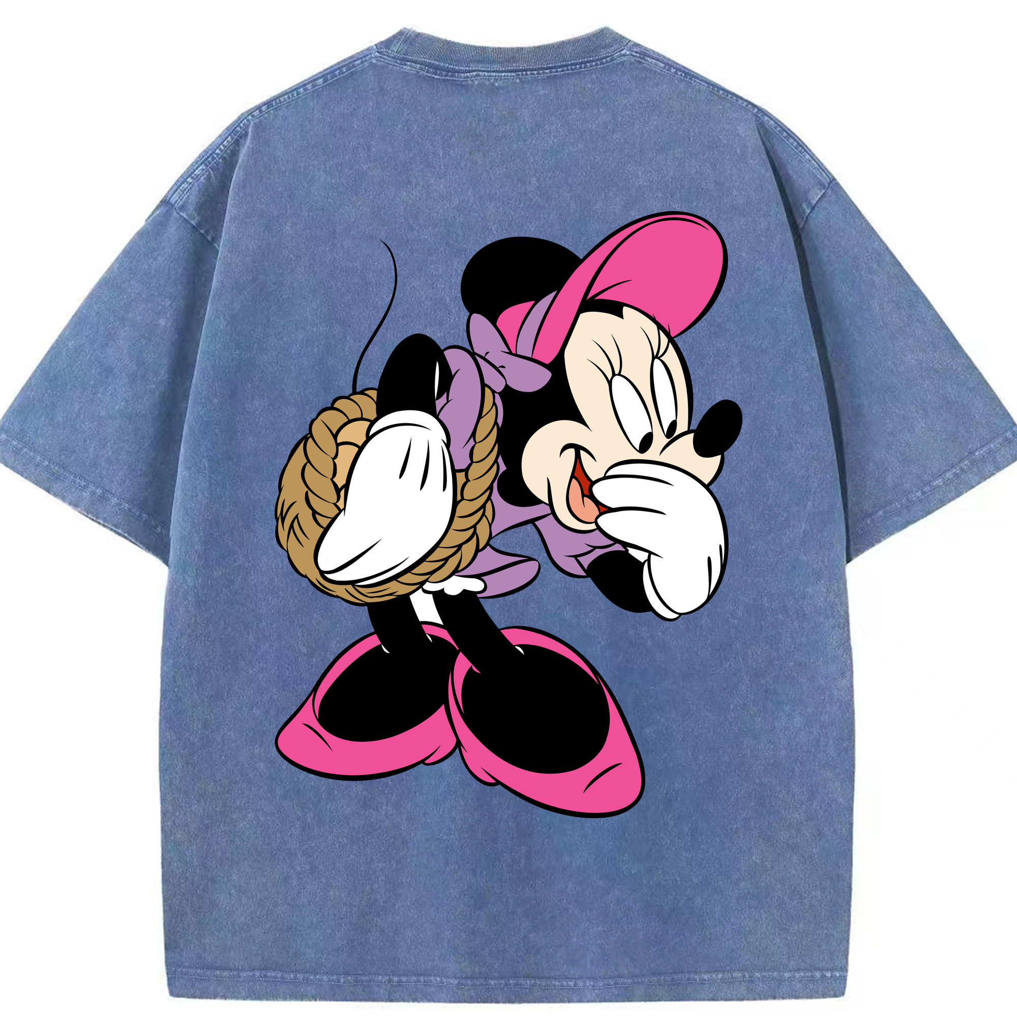 （画像用） ミッキーマウス Mickey Mouse 綿100% ヴィンテージ風 半袖Tシャツ（背面プリント）