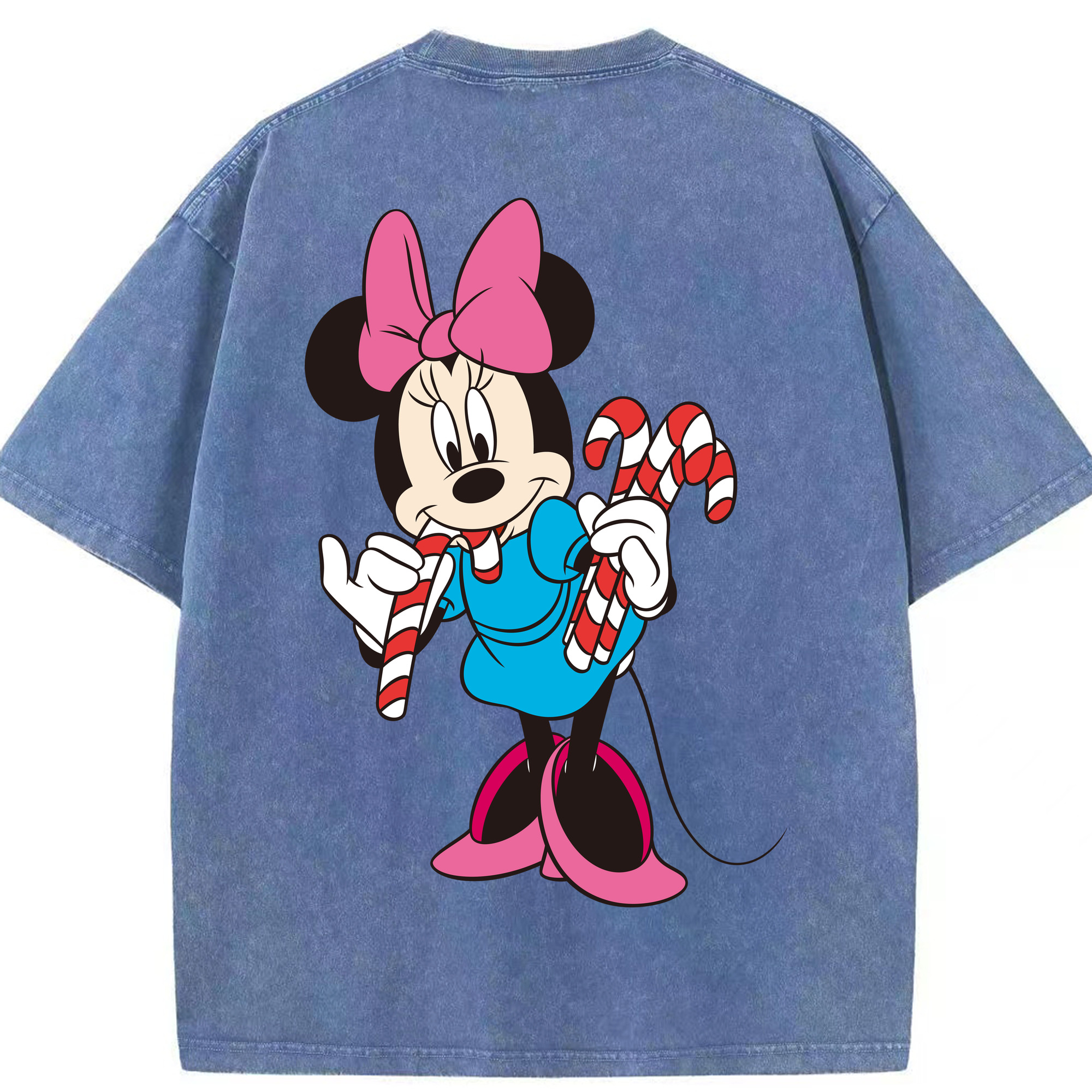 （画像用） ミッキーマウス Mickey Mouse 綿100% ヴィンテージ風 半袖Tシャツ（背面プリント）