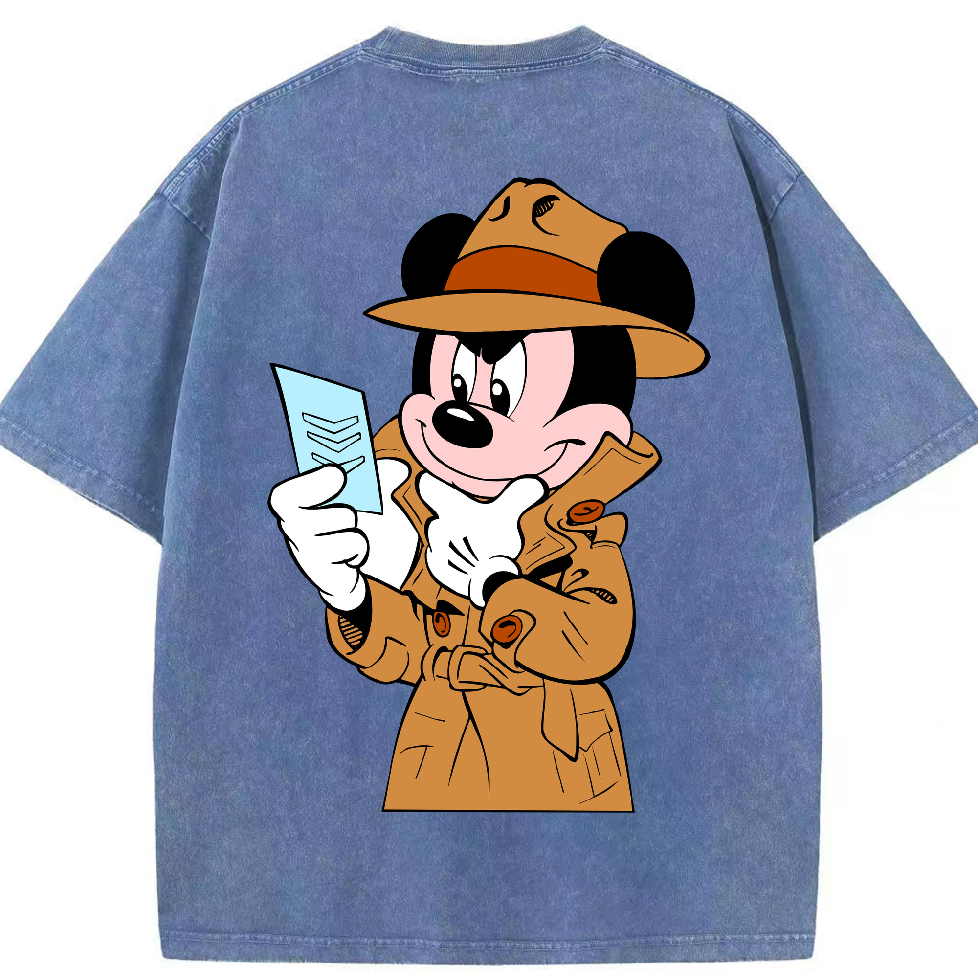 （画像用） ミッキーマウス Mickey Mouse 綿100% ヴィンテージ風 半袖Tシャツ（背面プリント）