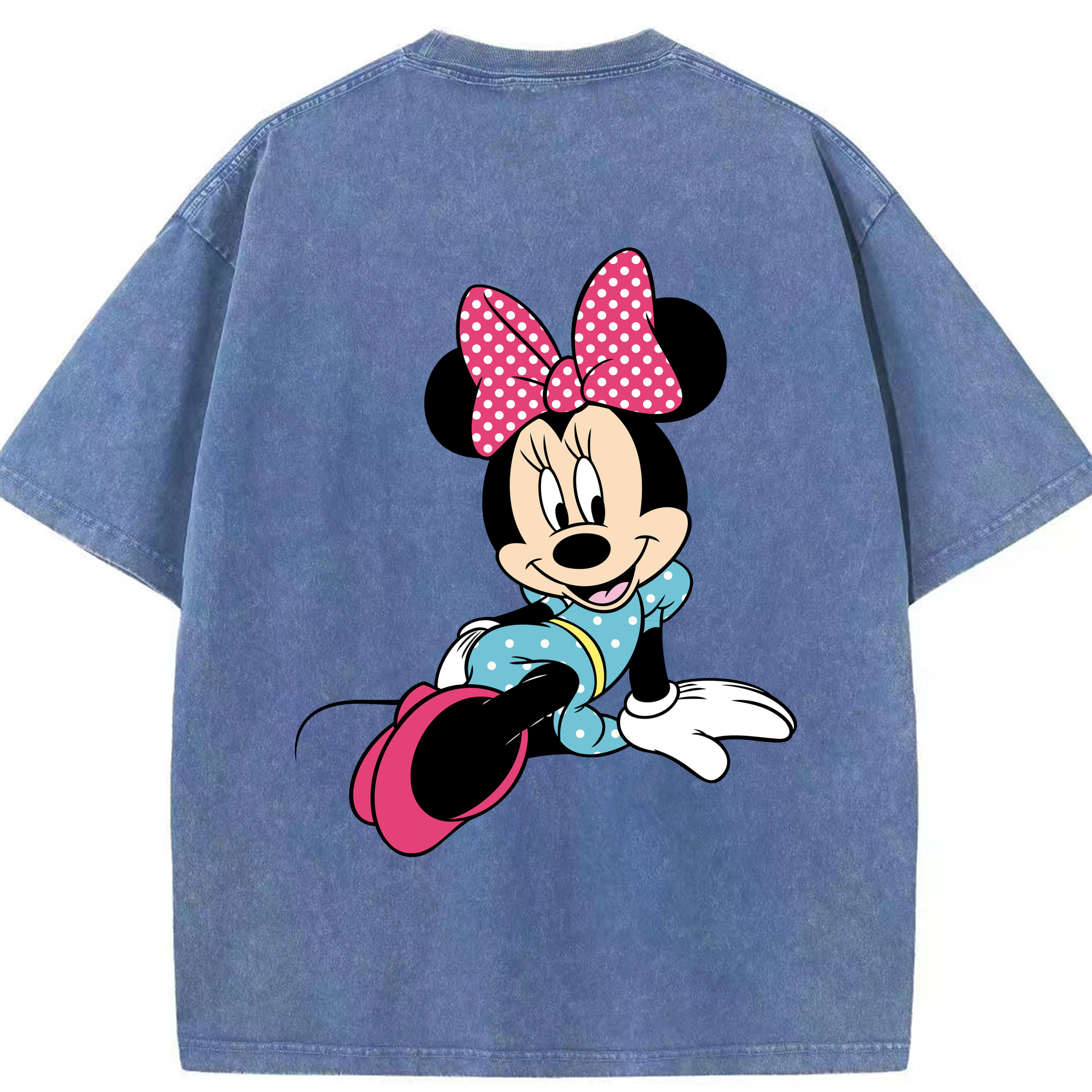 （画像用） ミッキーマウス Mickey Mouse 綿100% ヴィンテージ風 半袖Tシャツ（背面プリント）