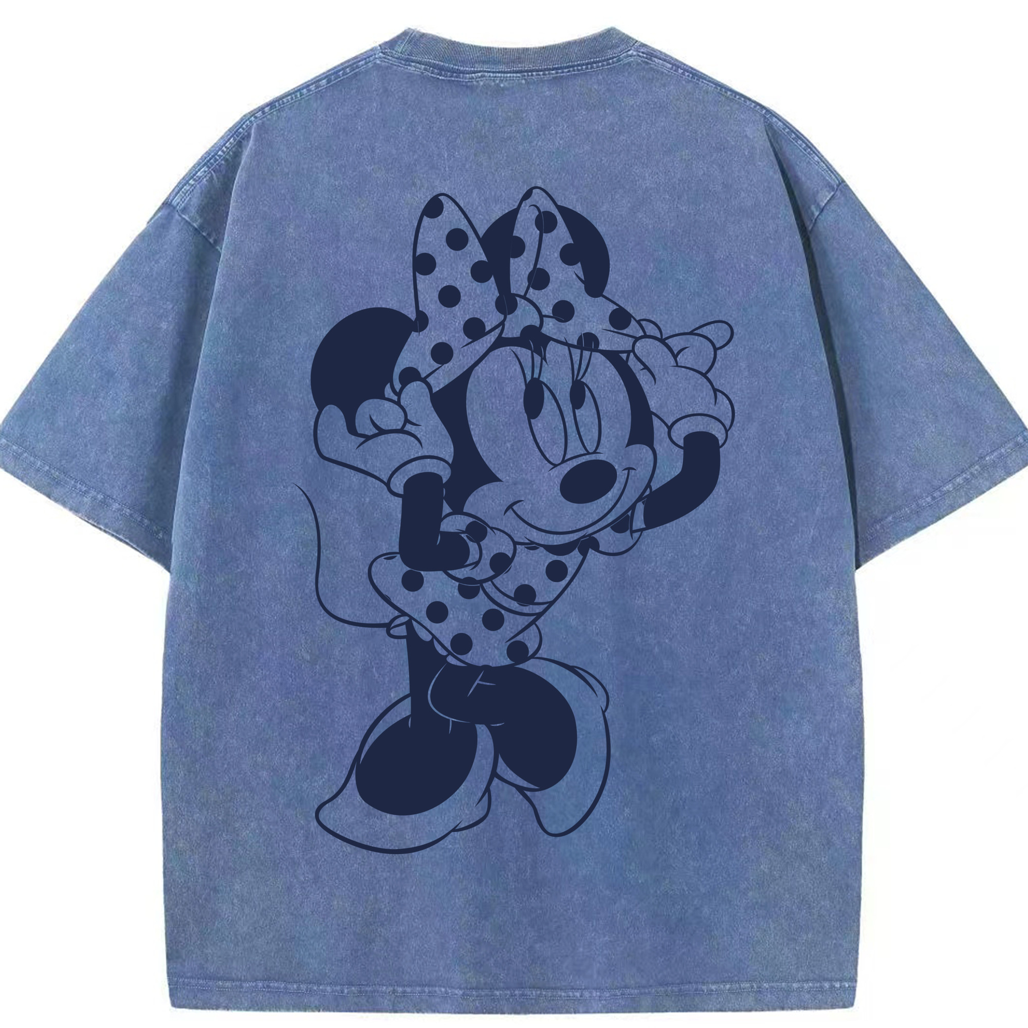 （画像用） ミッキーマウス Mickey Mouse 綿100% ヴィンテージ風 半袖Tシャツ（背面プリント）