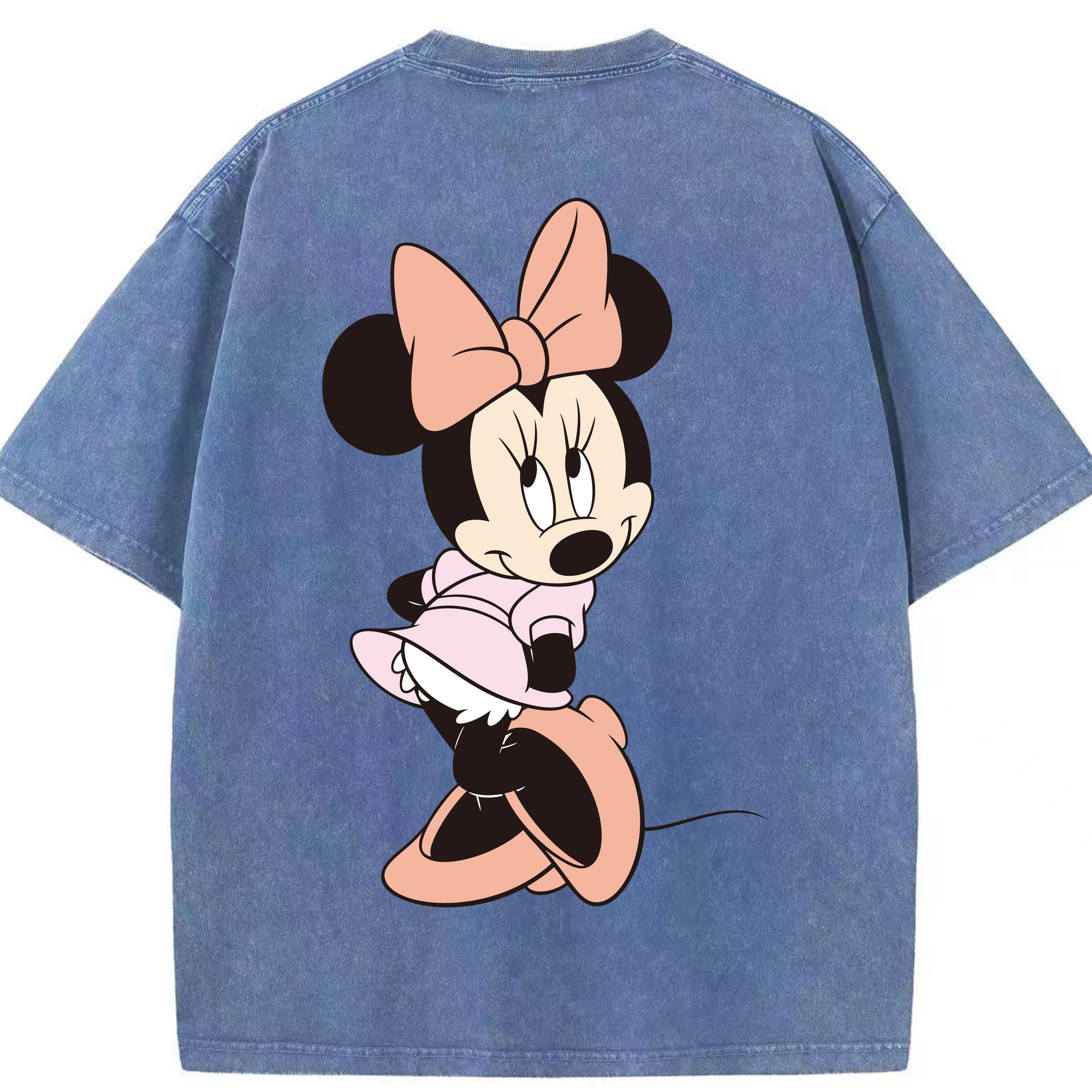 ミッキーマウス Mickey Mouse 綿100% ヴィンテージ風 半袖Tシャツ（背面プリント）
