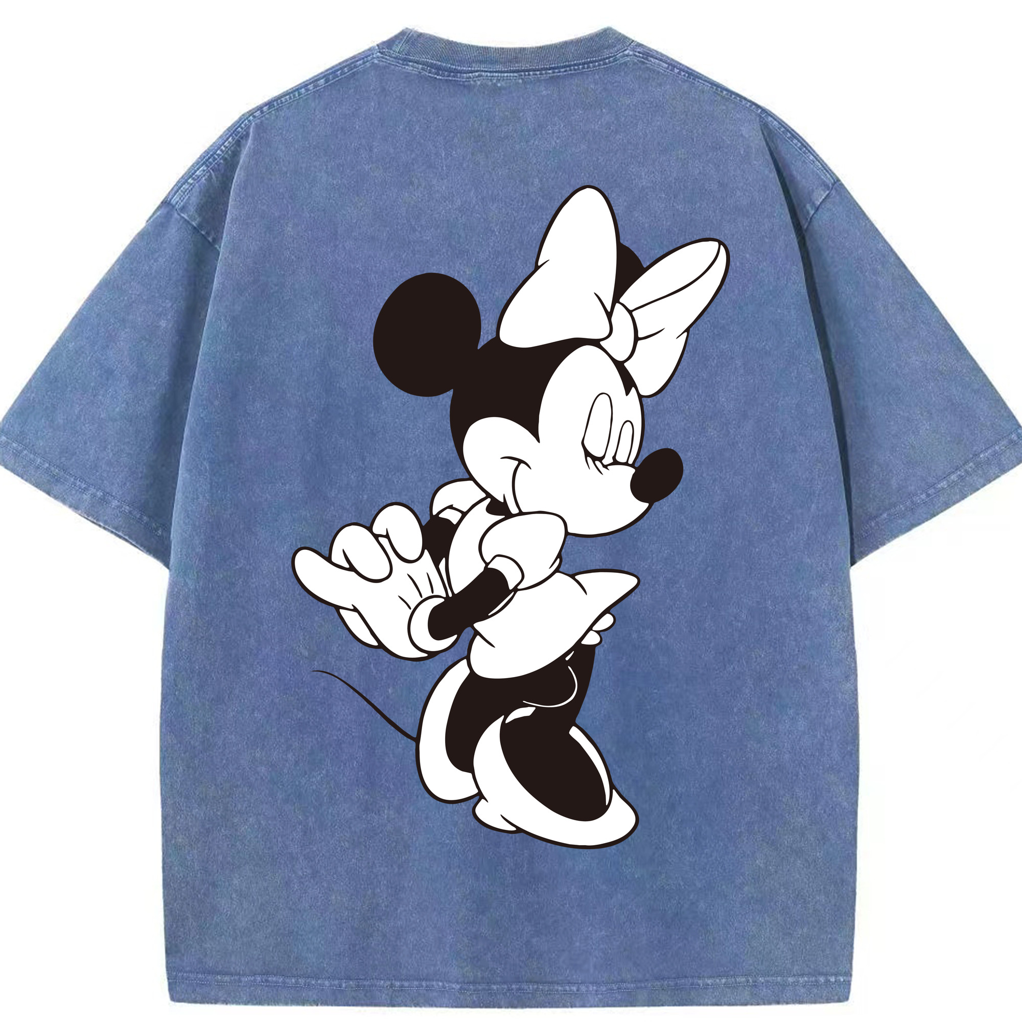 （画像用） ミッキーマウス Mickey Mouse 綿100% ヴィンテージ風 半袖Tシャツ（背面プリント）