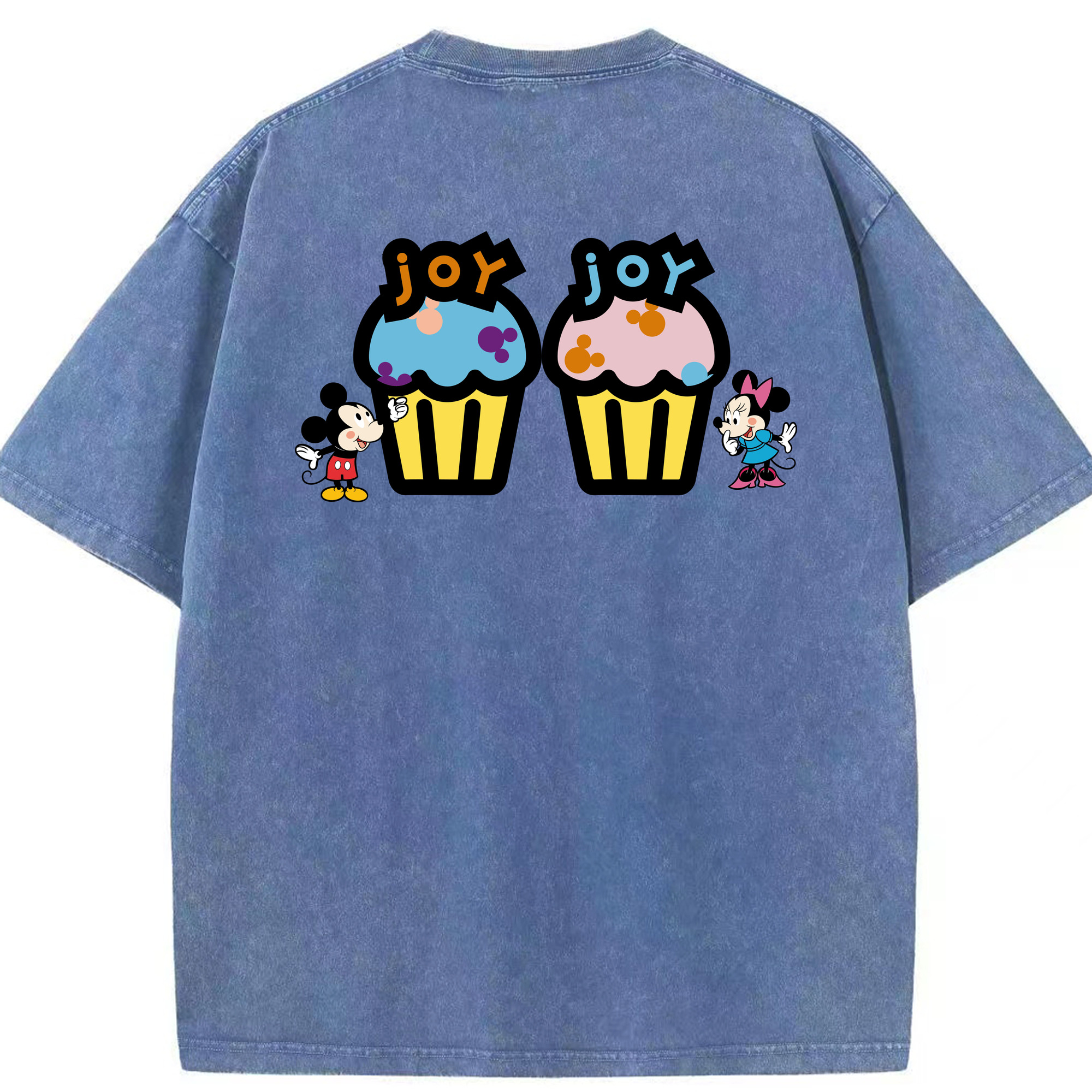 （画像用） ミッキーマウス Mickey Mouse 綿100% ヴィンテージ風 半袖Tシャツ（背面プリント）