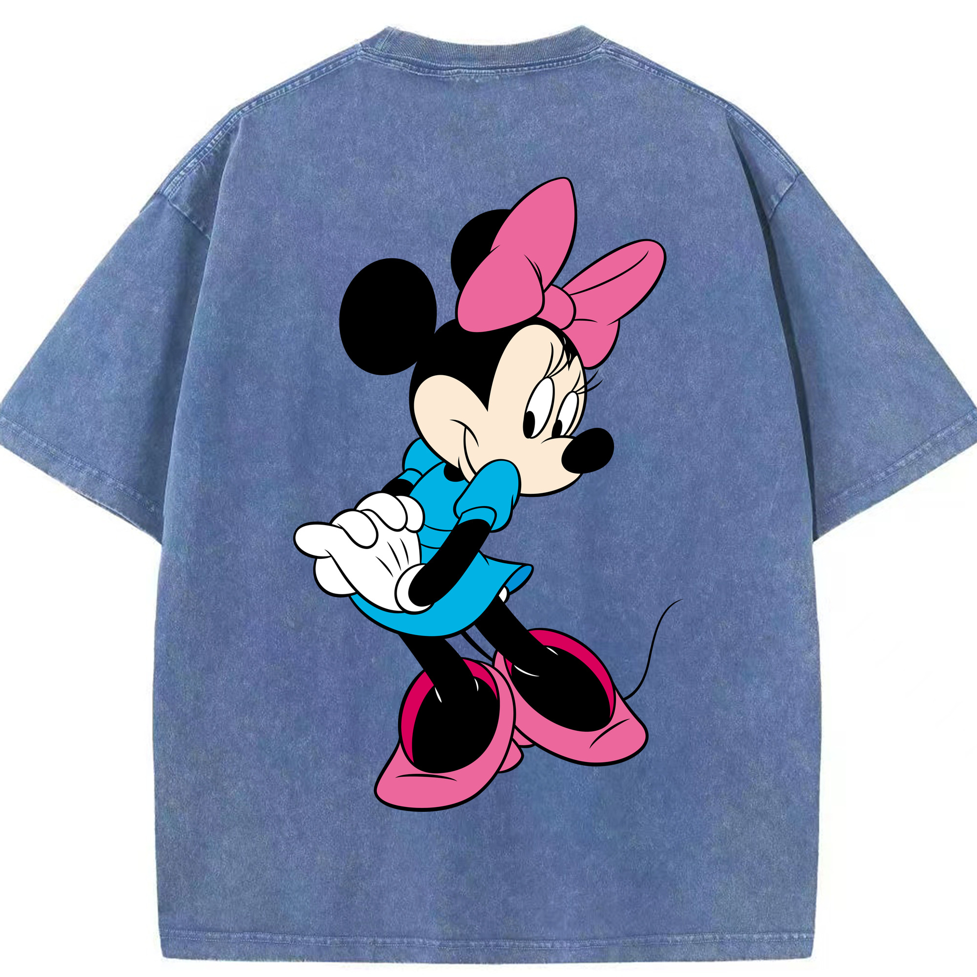 （画像用） ミッキーマウス Mickey Mouse 綿100% ヴィンテージ風 半袖Tシャツ（背面プリント）