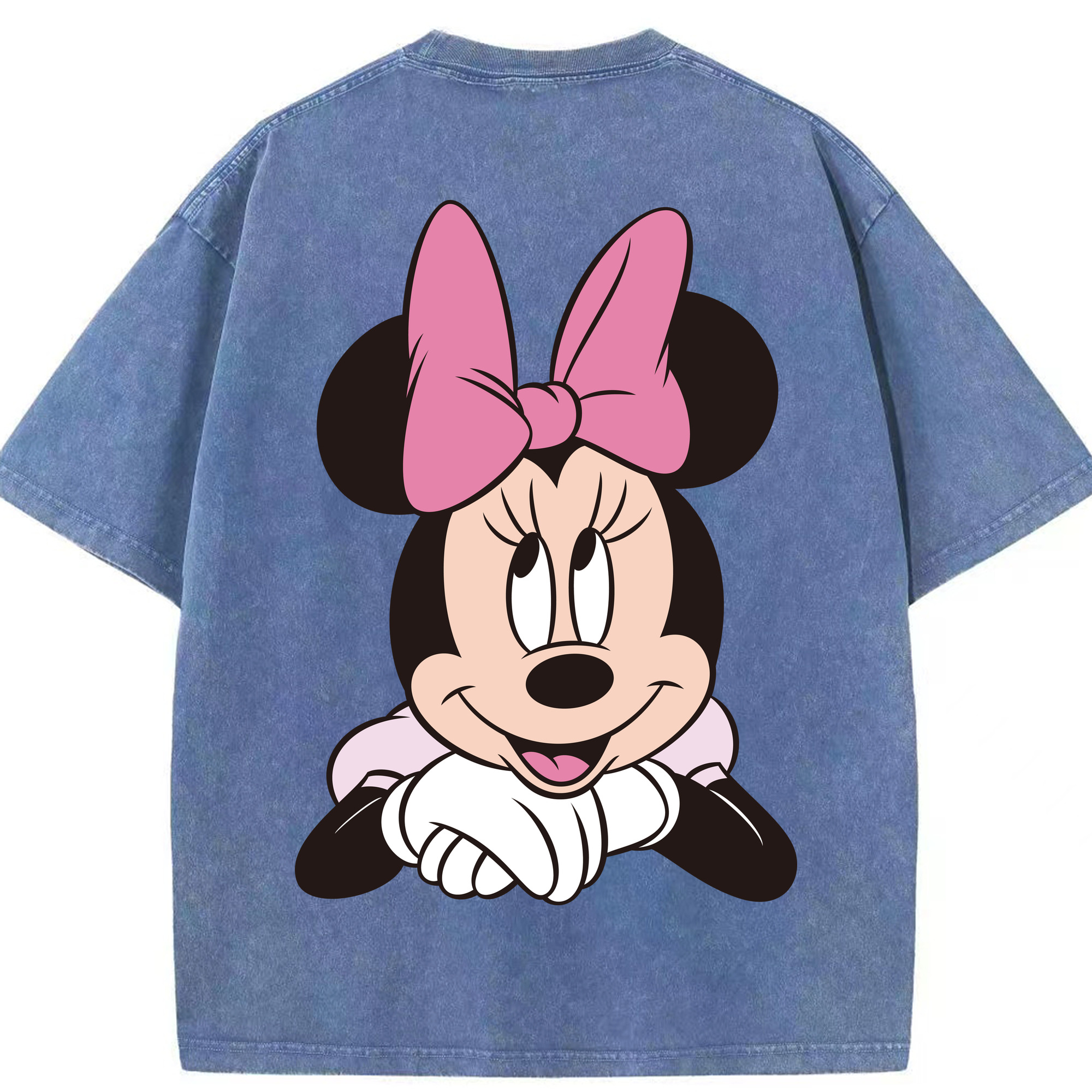 （画像用） ミッキーマウス Mickey Mouse 綿100% ヴィンテージ風 半袖Tシャツ（背面プリント）