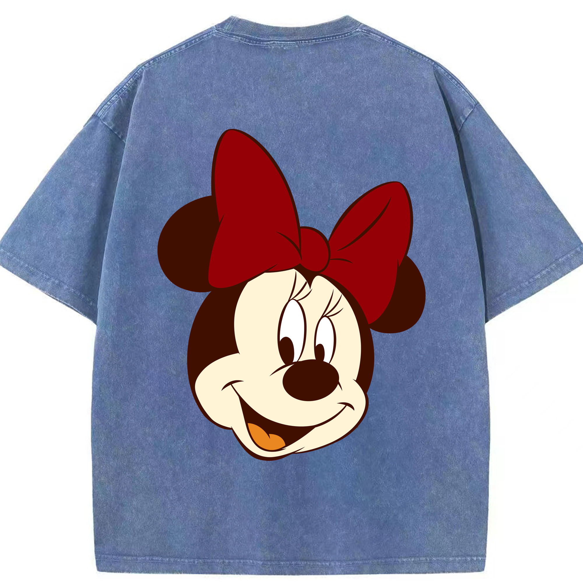 （画像用） ミッキーマウス Mickey Mouse 綿100% ヴィンテージ風 半袖Tシャツ（背面プリント）