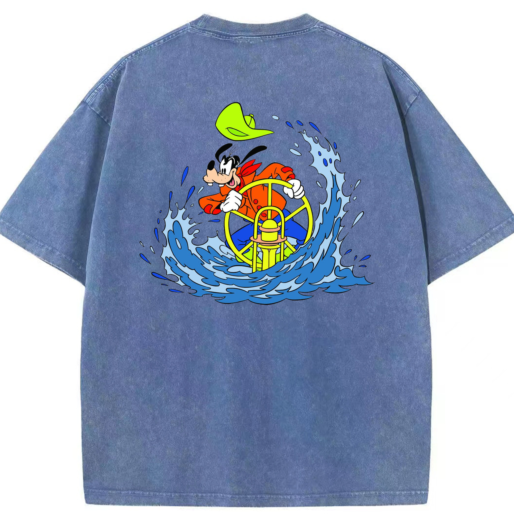 （画像用） ミッキーマウス Mickey Mouse 綿100% ヴィンテージ風 半袖Tシャツ（背面プリント）