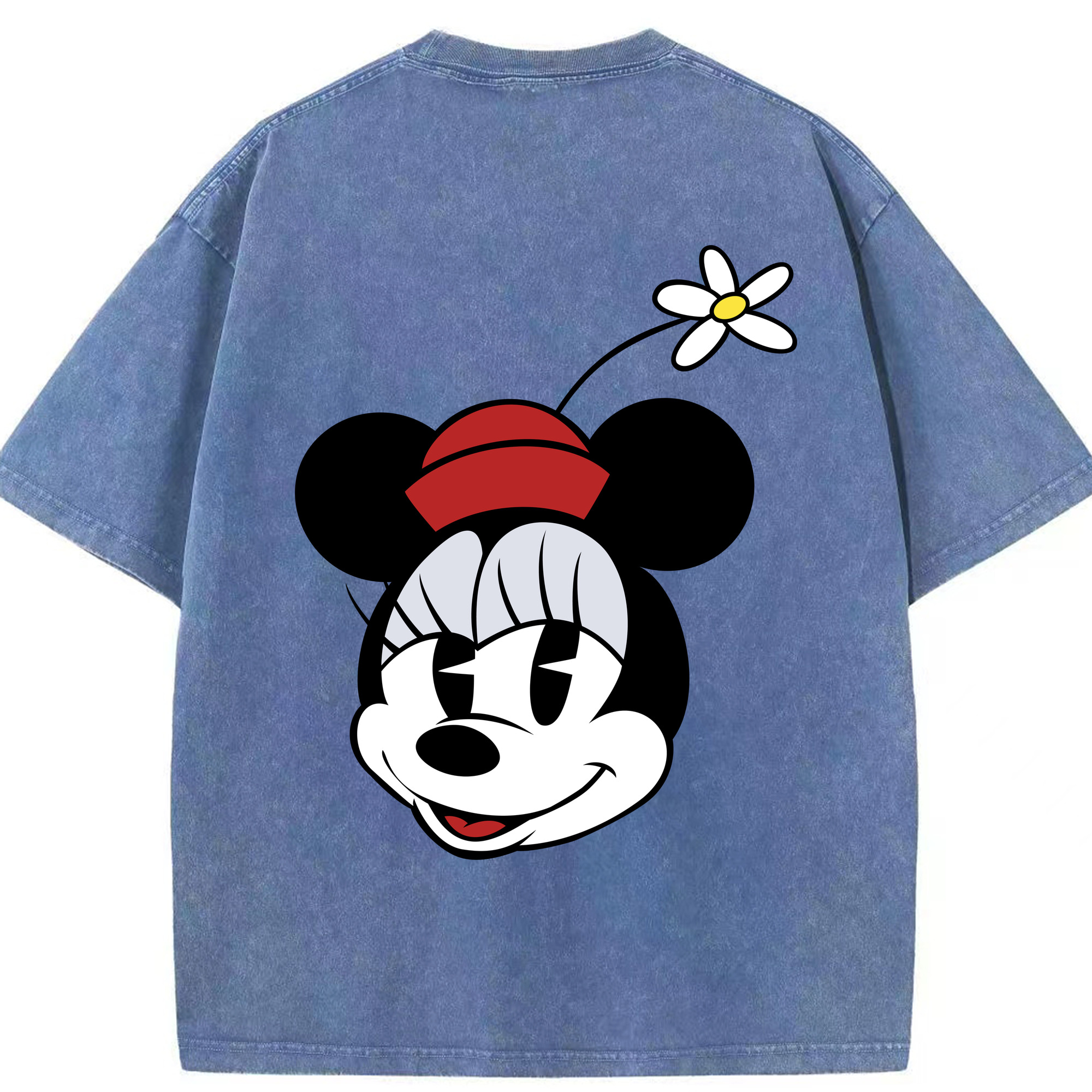 （画像用） ミッキーマウス Mickey Mouse 綿100% ヴィンテージ風 半袖Tシャツ（背面プリント）