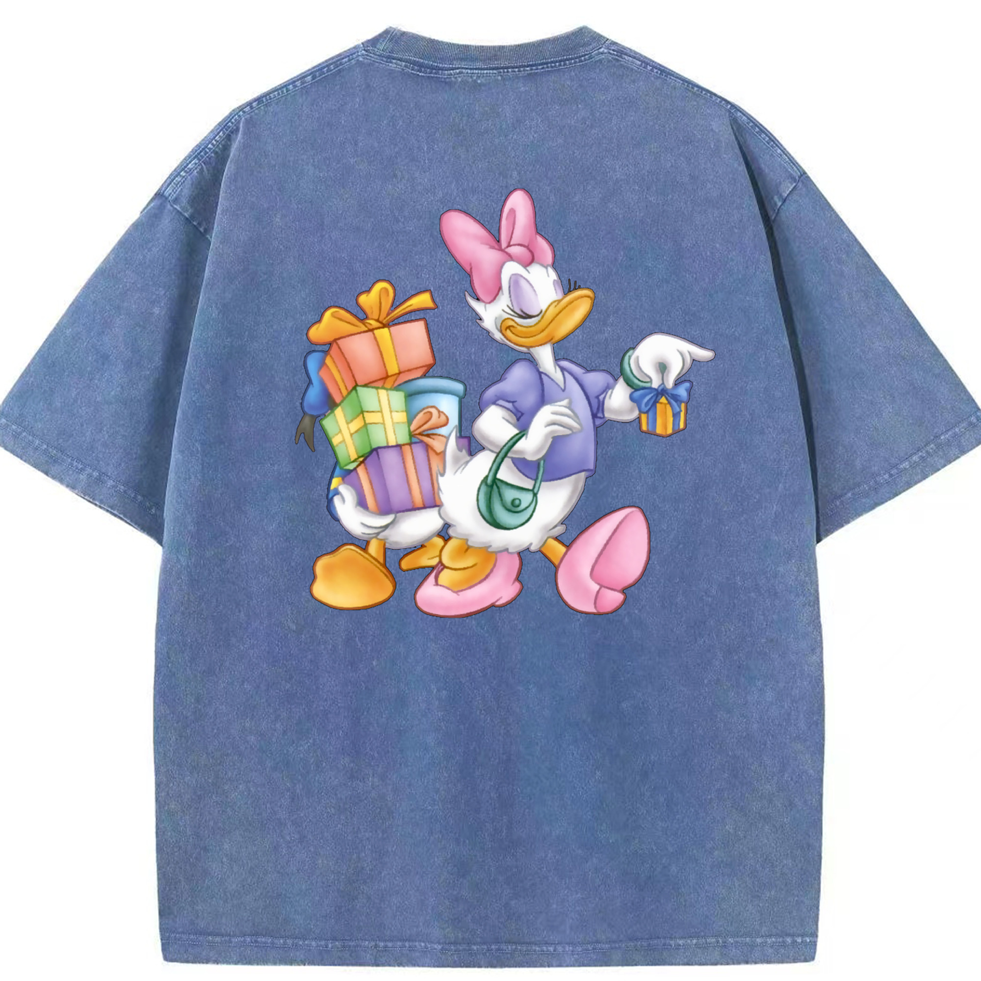 （画像用） ミッキーマウス Mickey Mouse 綿100% ヴィンテージ風 半袖Tシャツ（背面プリント）
