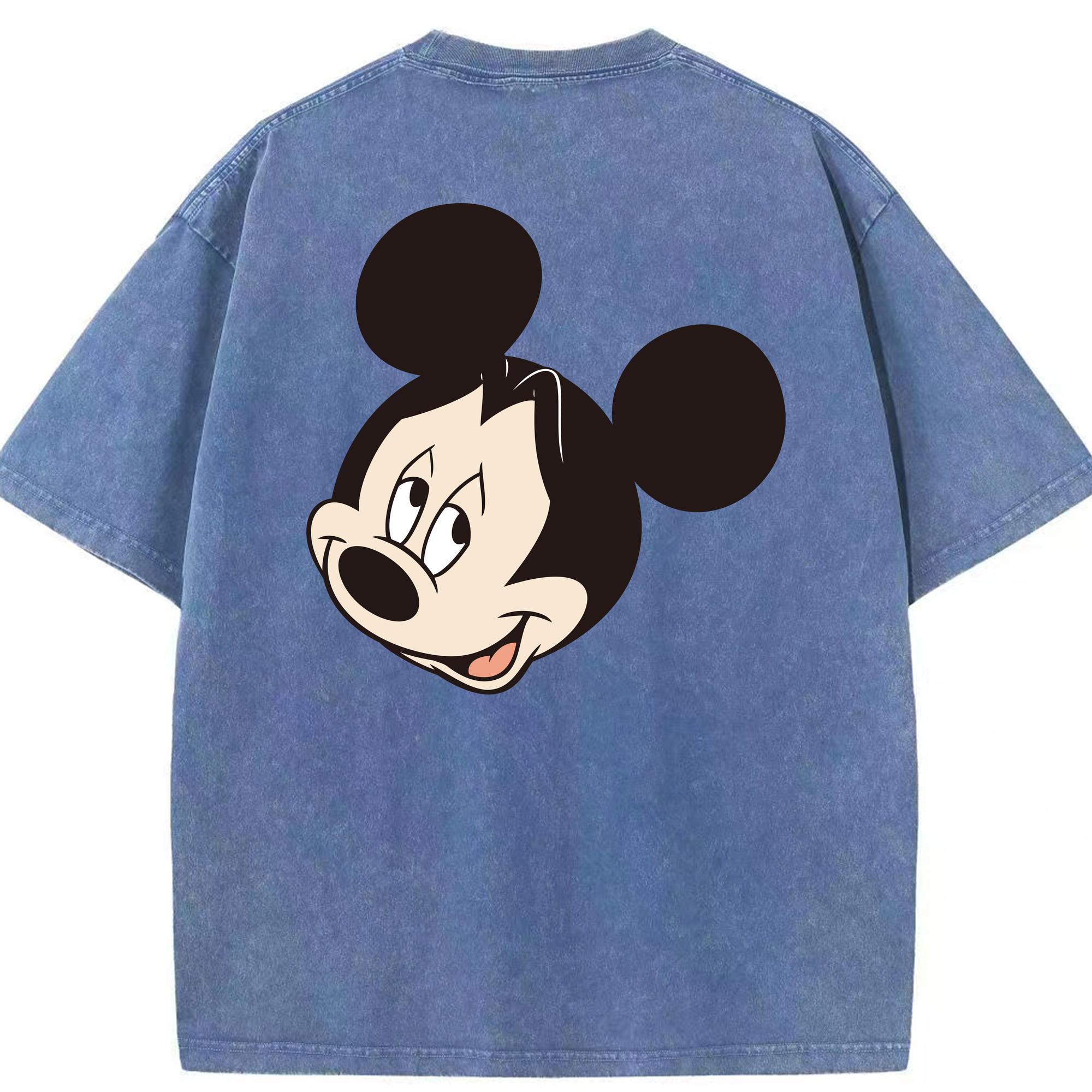 （画像用） ミッキーマウス Mickey Mouse 綿100% ヴィンテージ風 半袖Tシャツ（背面プリント）