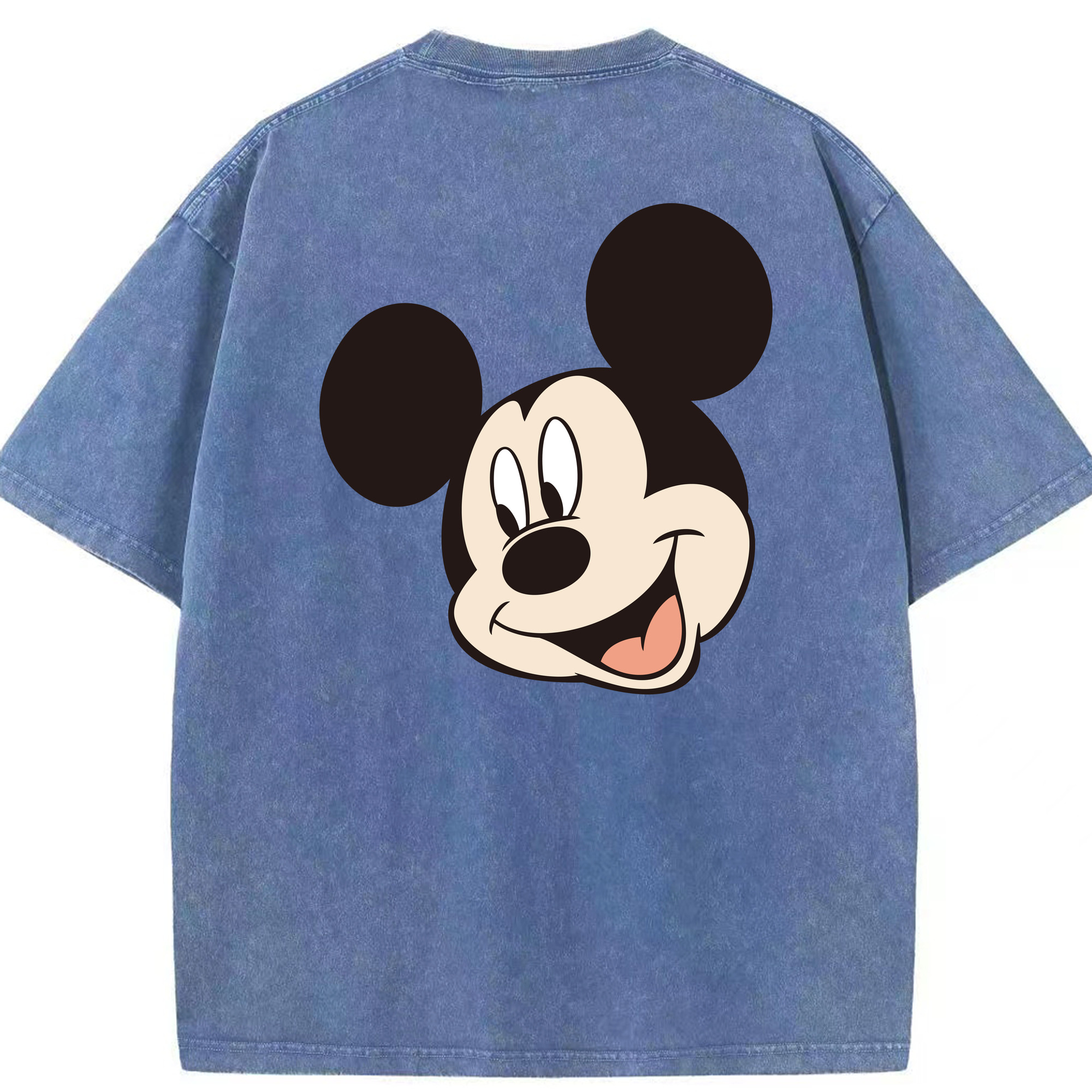 （画像用） ミッキーマウス Mickey Mouse 綿100% ヴィンテージ風 半袖Tシャツ（背面プリント）