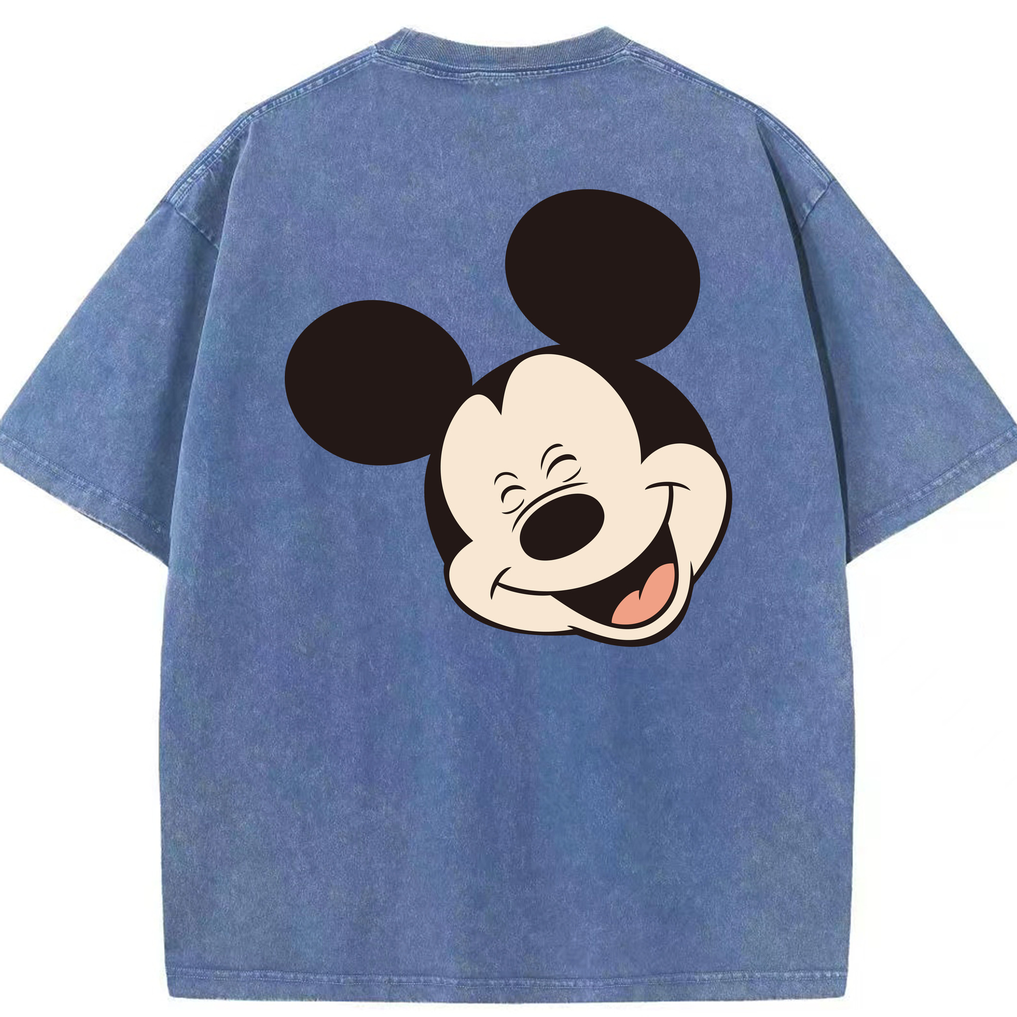 （画像用） ミッキーマウス Mickey Mouse 綿100% ヴィンテージ風 半袖Tシャツ（背面プリント）