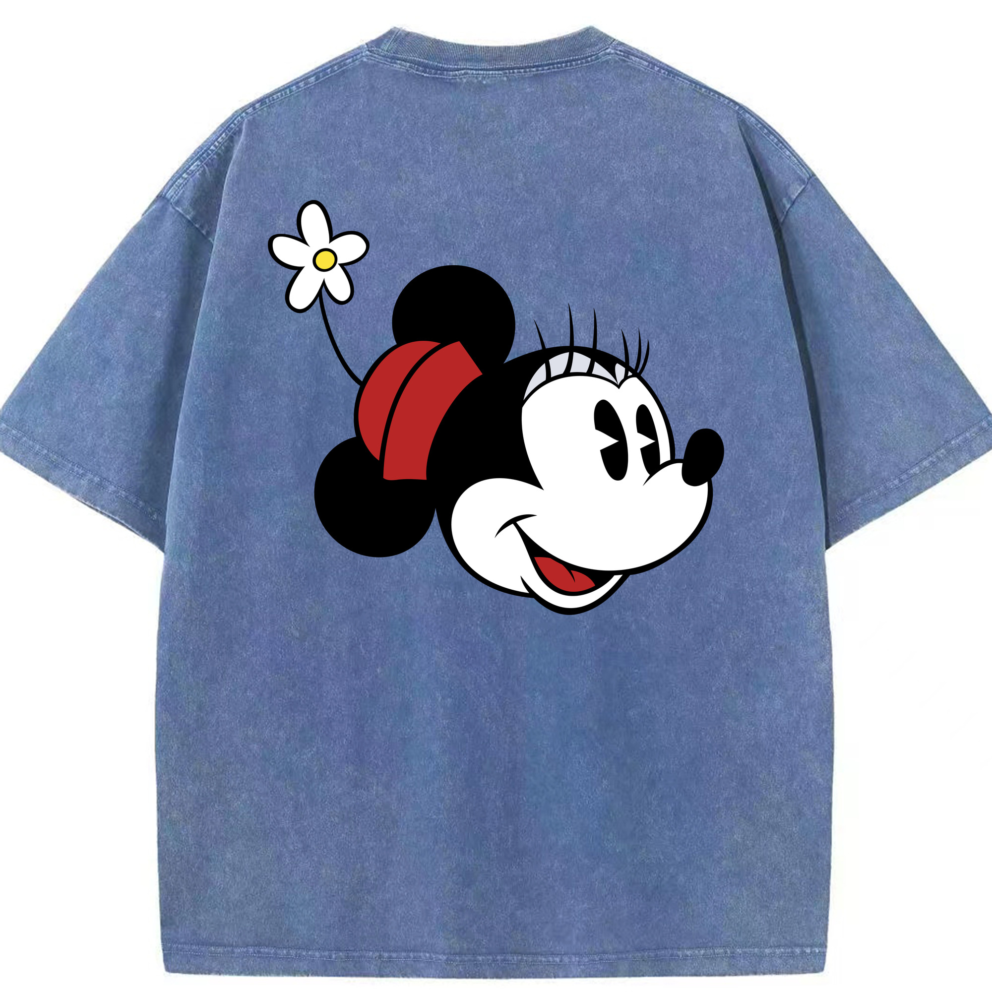 （画像用） ミッキーマウス Mickey Mouse 綿100% ヴィンテージ風 半袖Tシャツ（背面プリント）