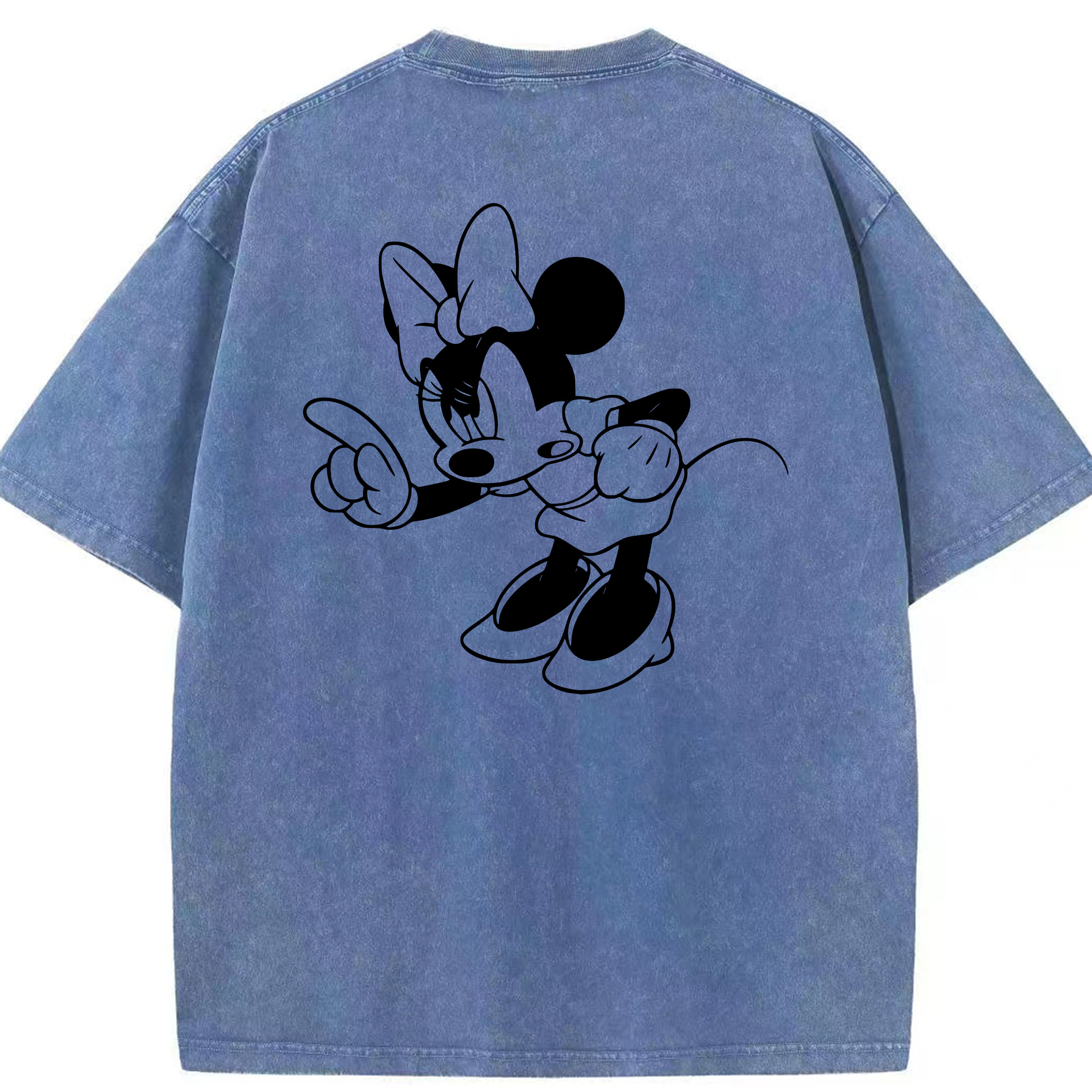 （画像用） ミッキーマウス Mickey Mouse 綿100% ヴィンテージ風 半袖Tシャツ（背面プリント）