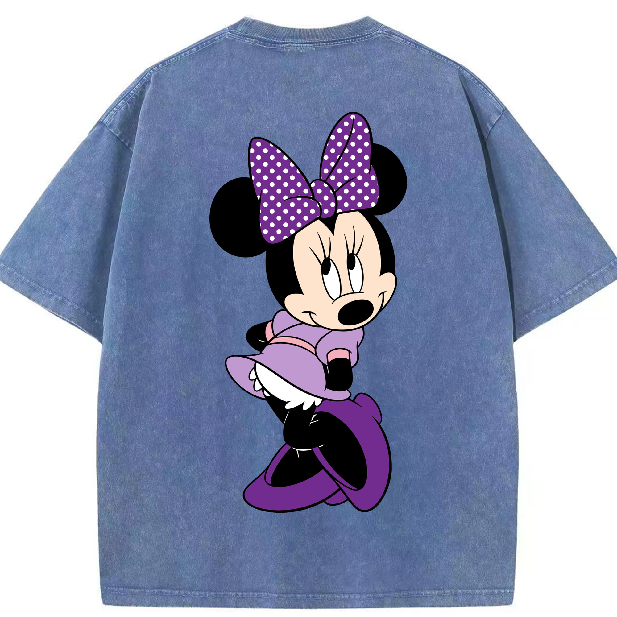 （画像用） ミッキーマウス Mickey Mouse 綿100% ヴィンテージ風 半袖Tシャツ（背面プリント）