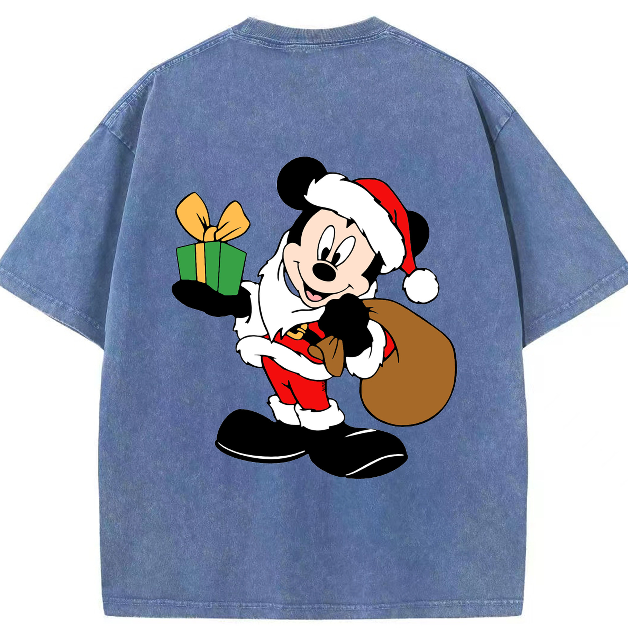 （画像用） ミッキーマウス Mickey Mouse 綿100% ヴィンテージ風 半袖Tシャツ（背面プリント）