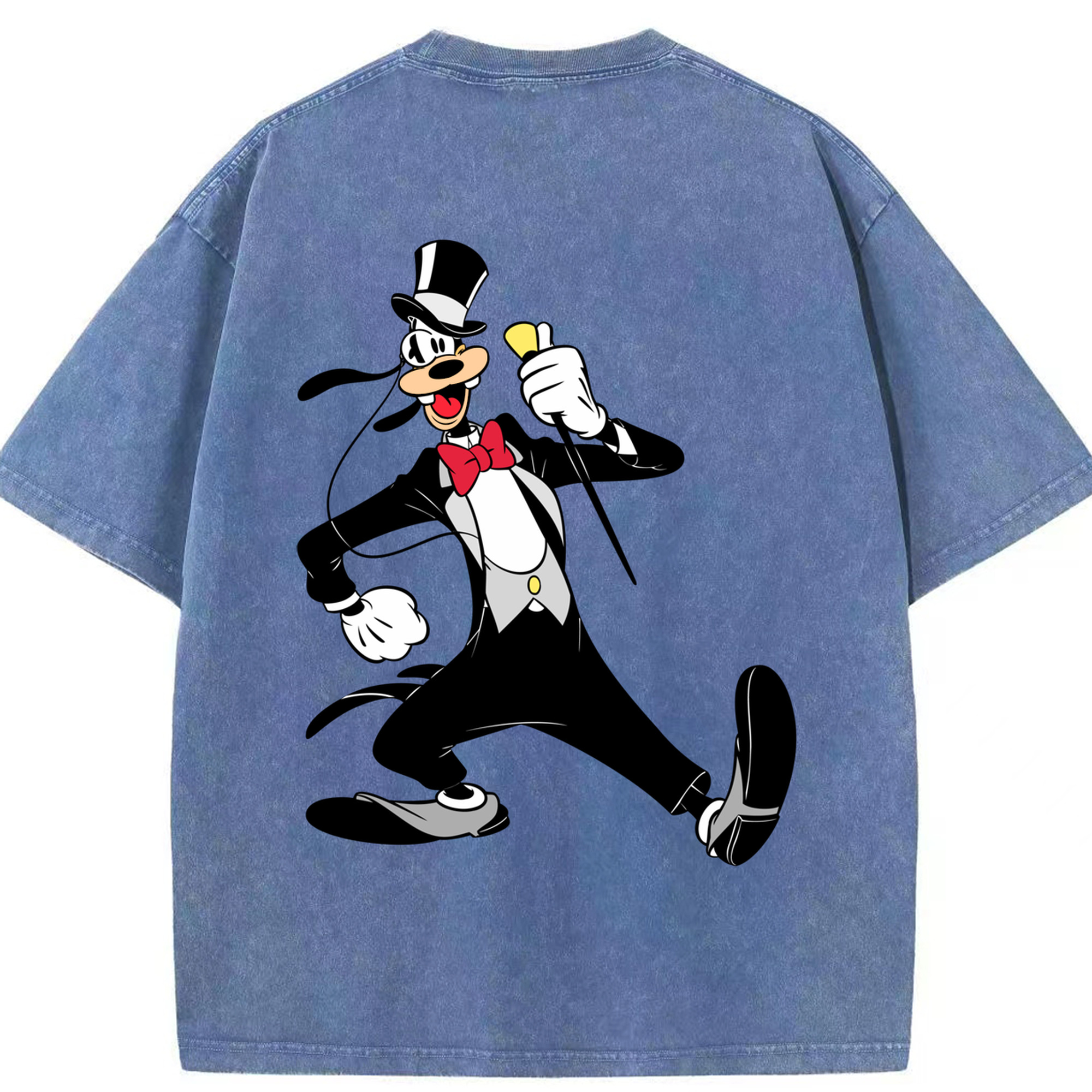 （画像用） ミッキーマウス Mickey Mouse 綿100% ヴィンテージ風 半袖Tシャツ（背面プリント）