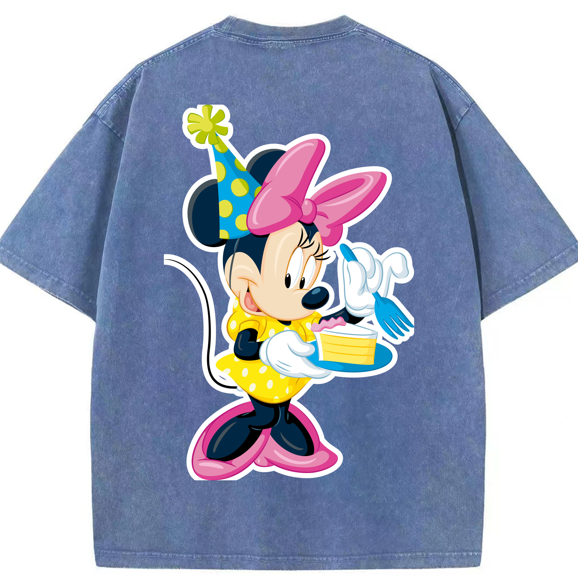 （画像用） ミッキーマウス Mickey Mouse 綿100% ヴィンテージ風 半袖Tシャツ（背面プリント）