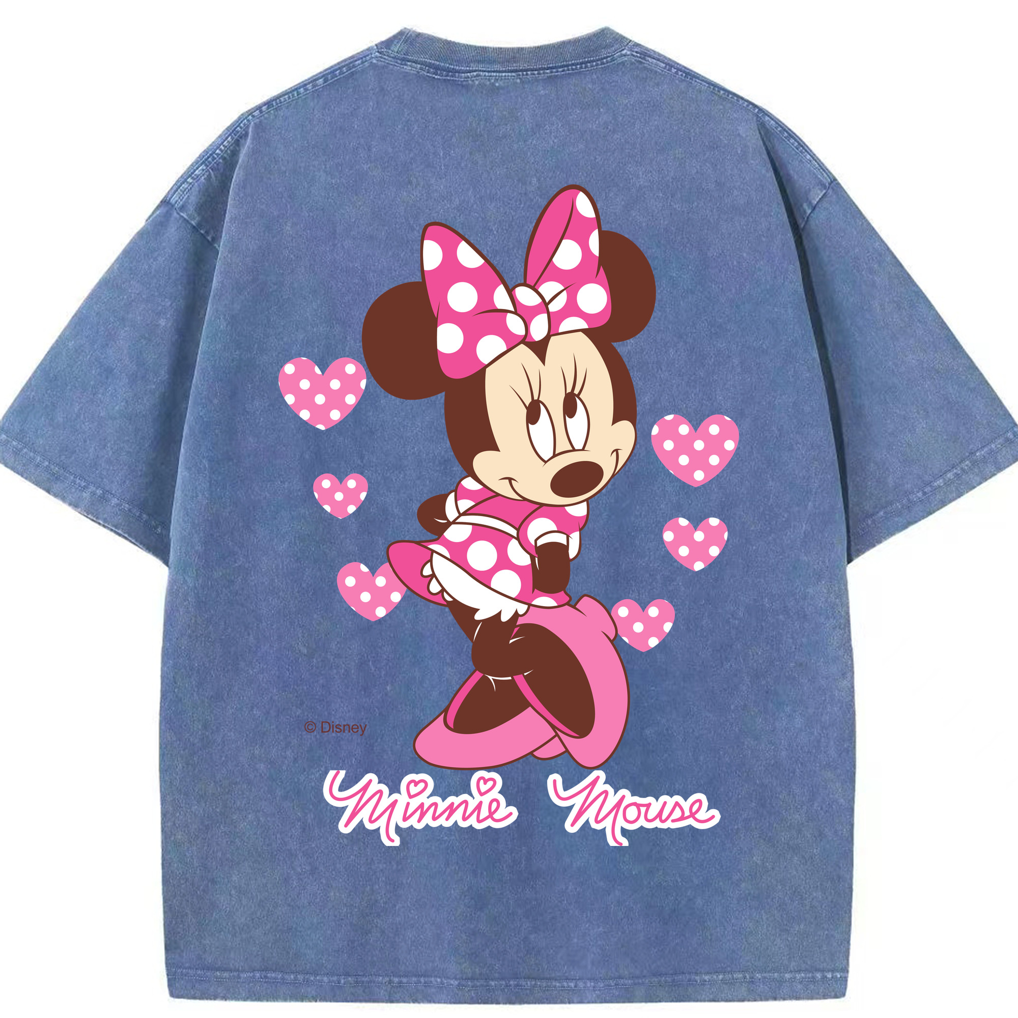 （画像用） ミッキーマウス Mickey Mouse 綿100% ヴィンテージ風 半袖Tシャツ（背面プリント）