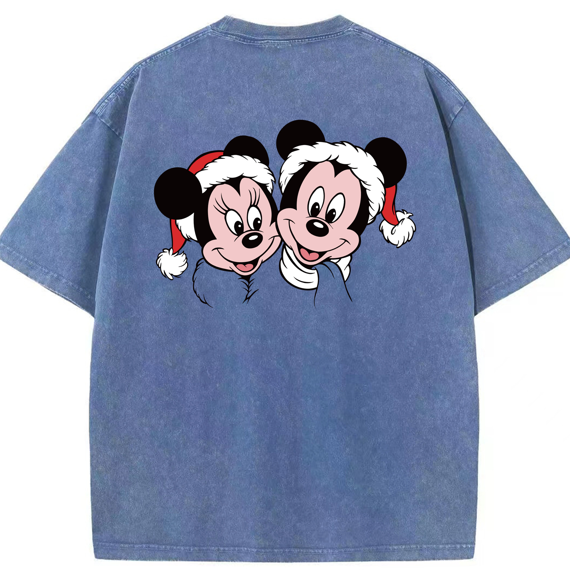 （画像用） ミッキーマウス Mickey Mouse 綿100% ヴィンテージ風 半袖Tシャツ（背面プリント）