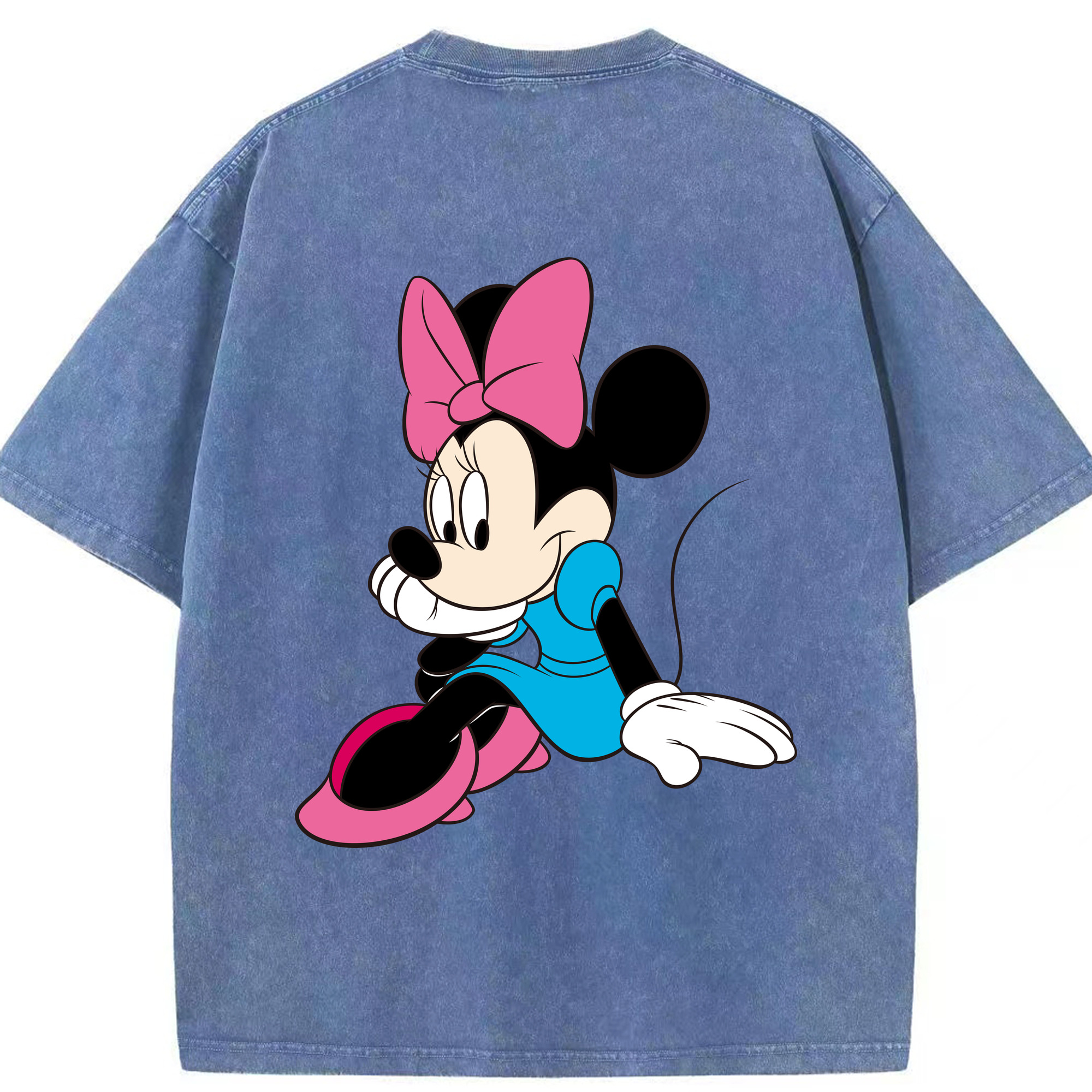 （画像用） ミッキーマウス Mickey Mouse 綿100% ヴィンテージ風 半袖Tシャツ（背面プリント）