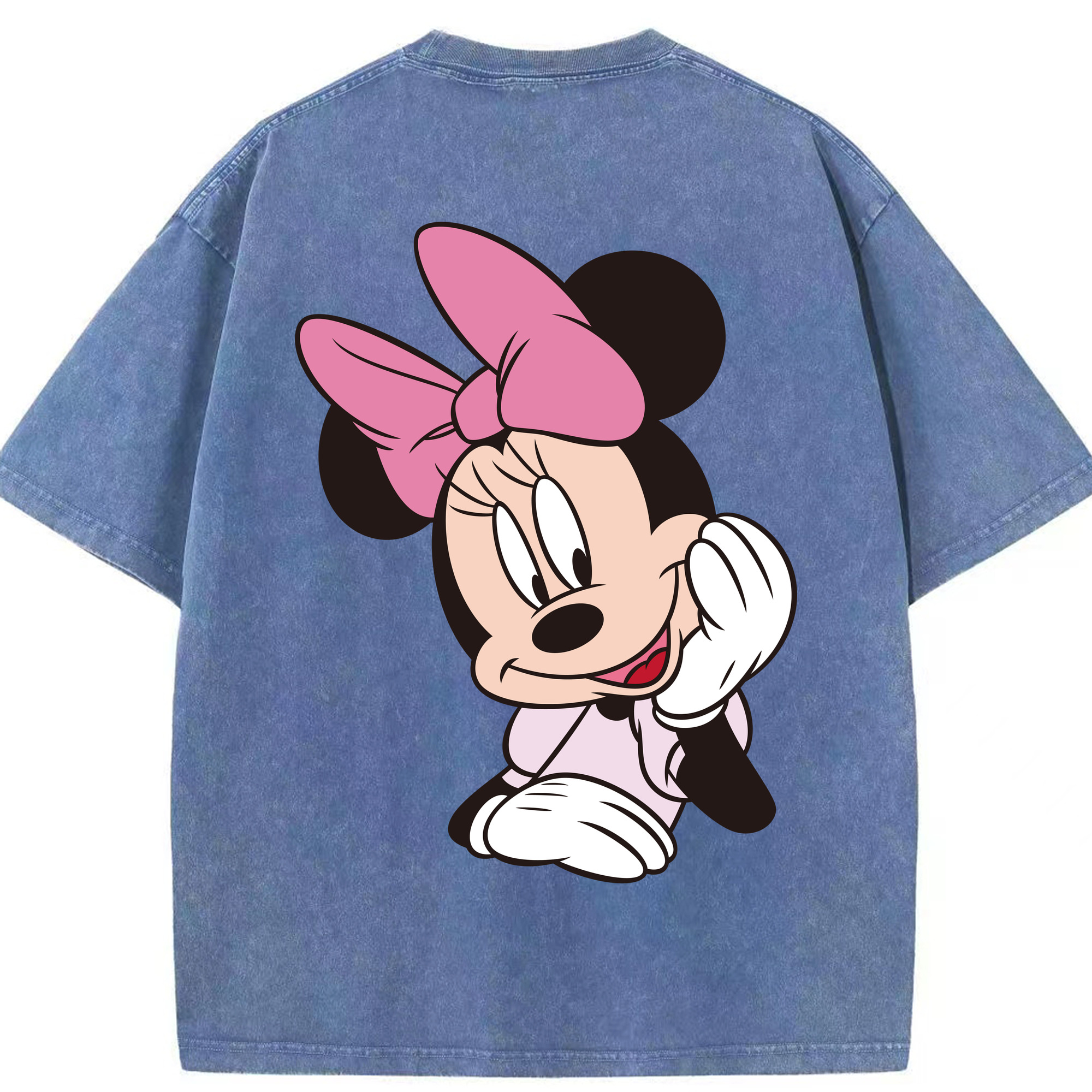 （画像用） ミッキーマウス Mickey Mouse 綿100% ヴィンテージ風 半袖Tシャツ（背面プリント）
