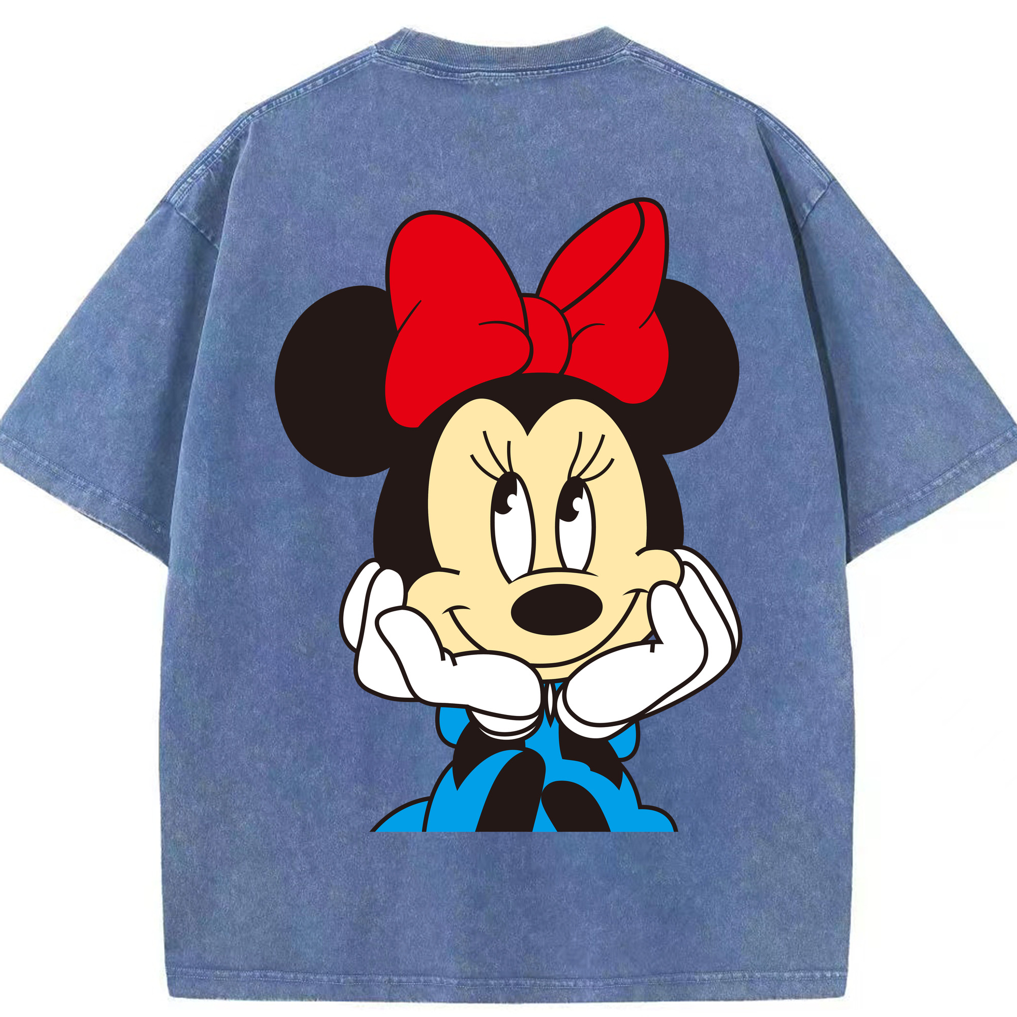 （画像用） ミッキーマウス Mickey Mouse 綿100% ヴィンテージ風 半袖Tシャツ（背面プリント）