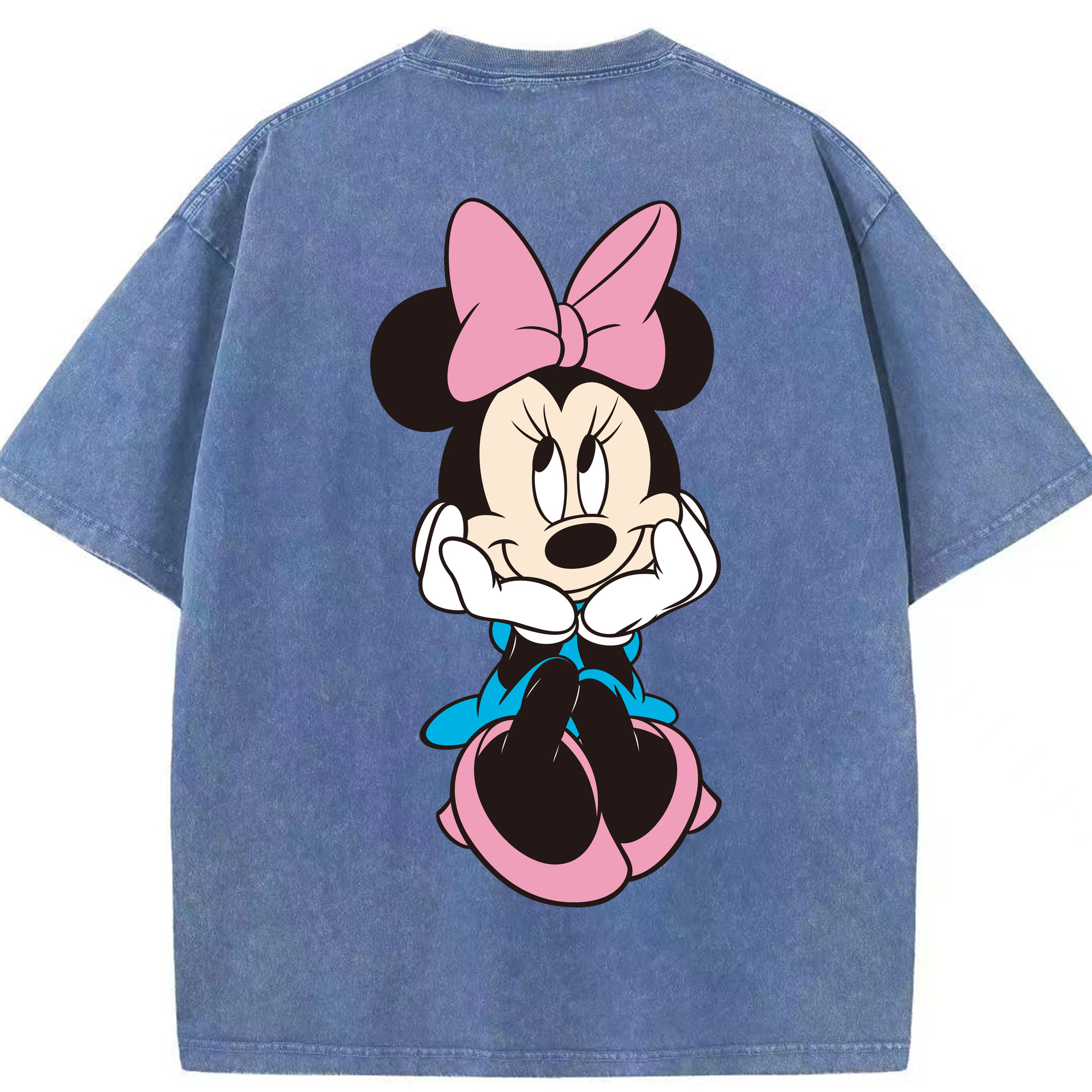 （画像用） ミッキーマウス Mickey Mouse 綿100% ヴィンテージ風 半袖Tシャツ（背面プリント）