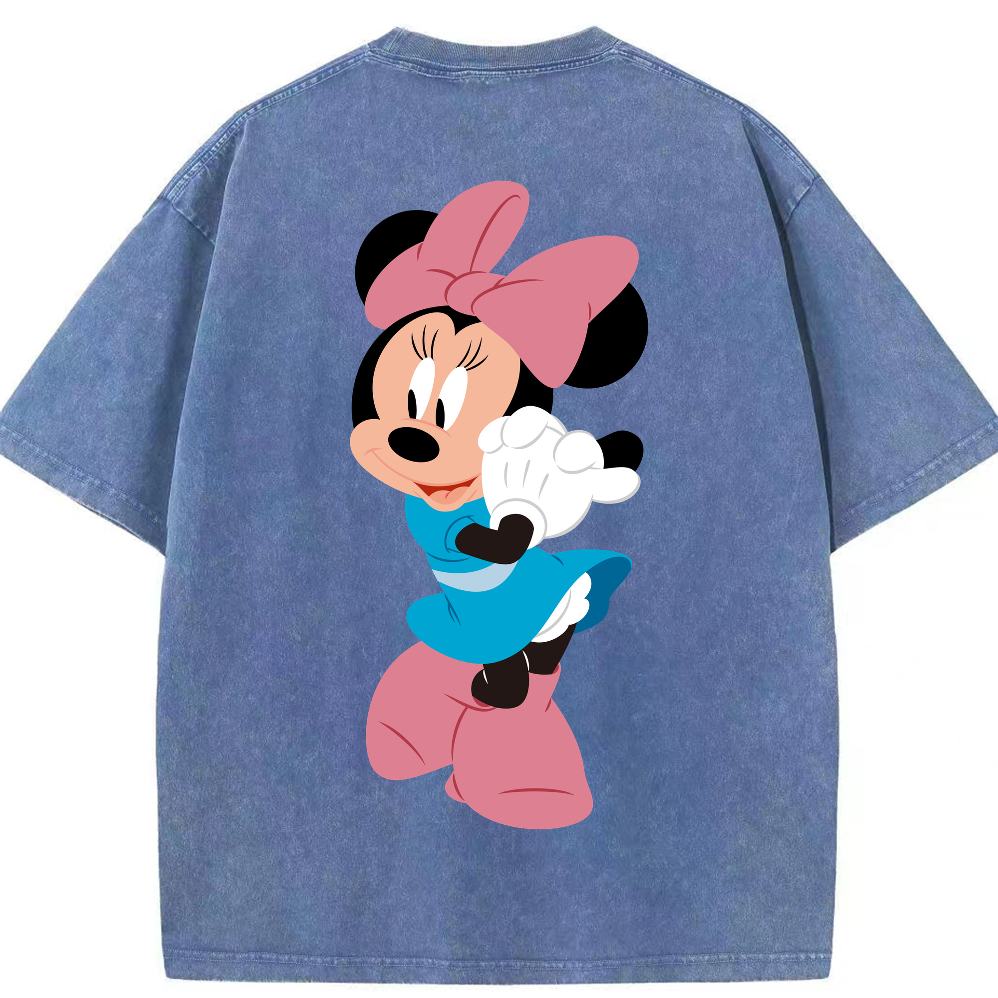 （画像用） ミッキーマウス Mickey Mouse 綿100% ヴィンテージ風 半袖Tシャツ（背面プリント）