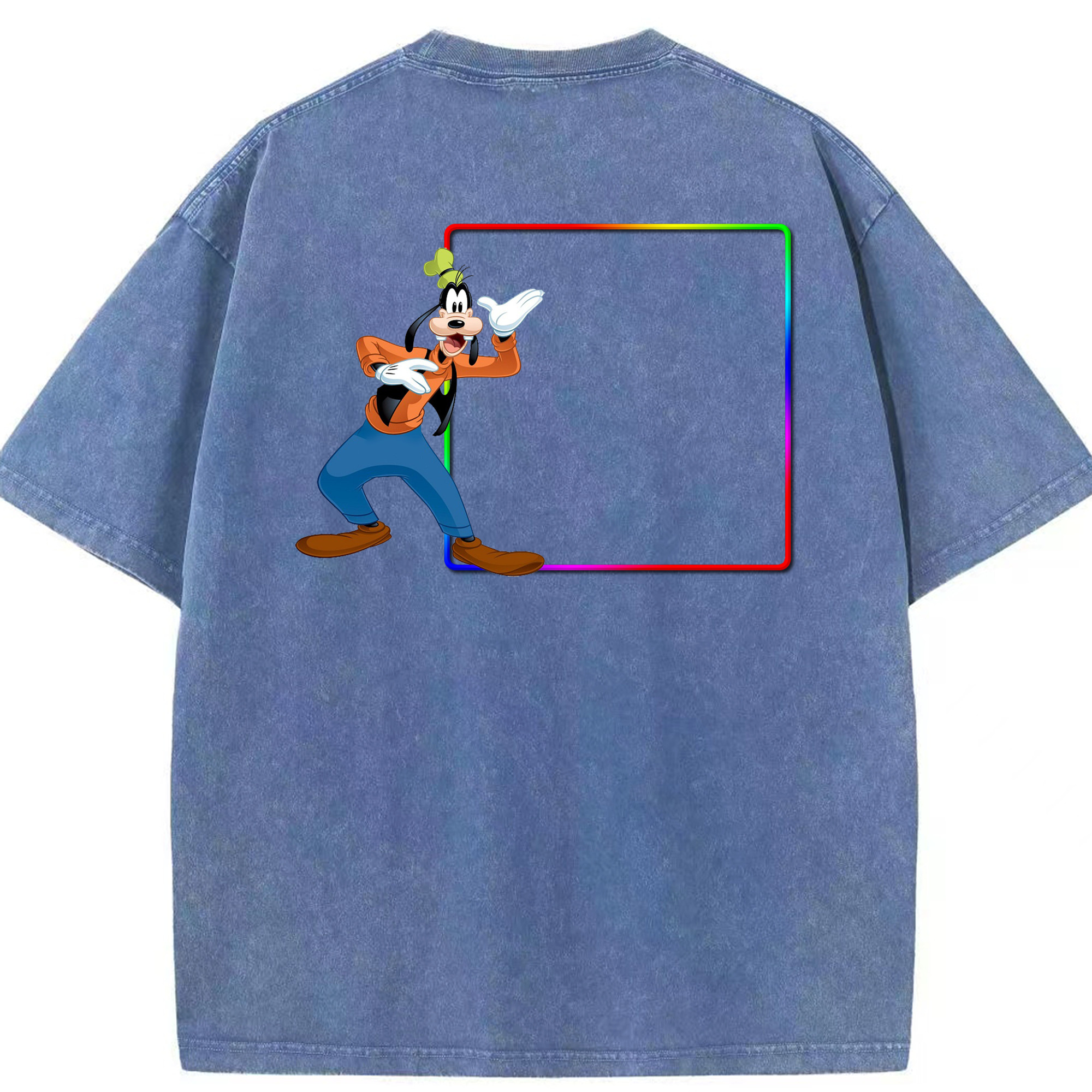 （画像用） ミッキーマウス Mickey Mouse 綿100% ヴィンテージ風 半袖Tシャツ（背面プリント）