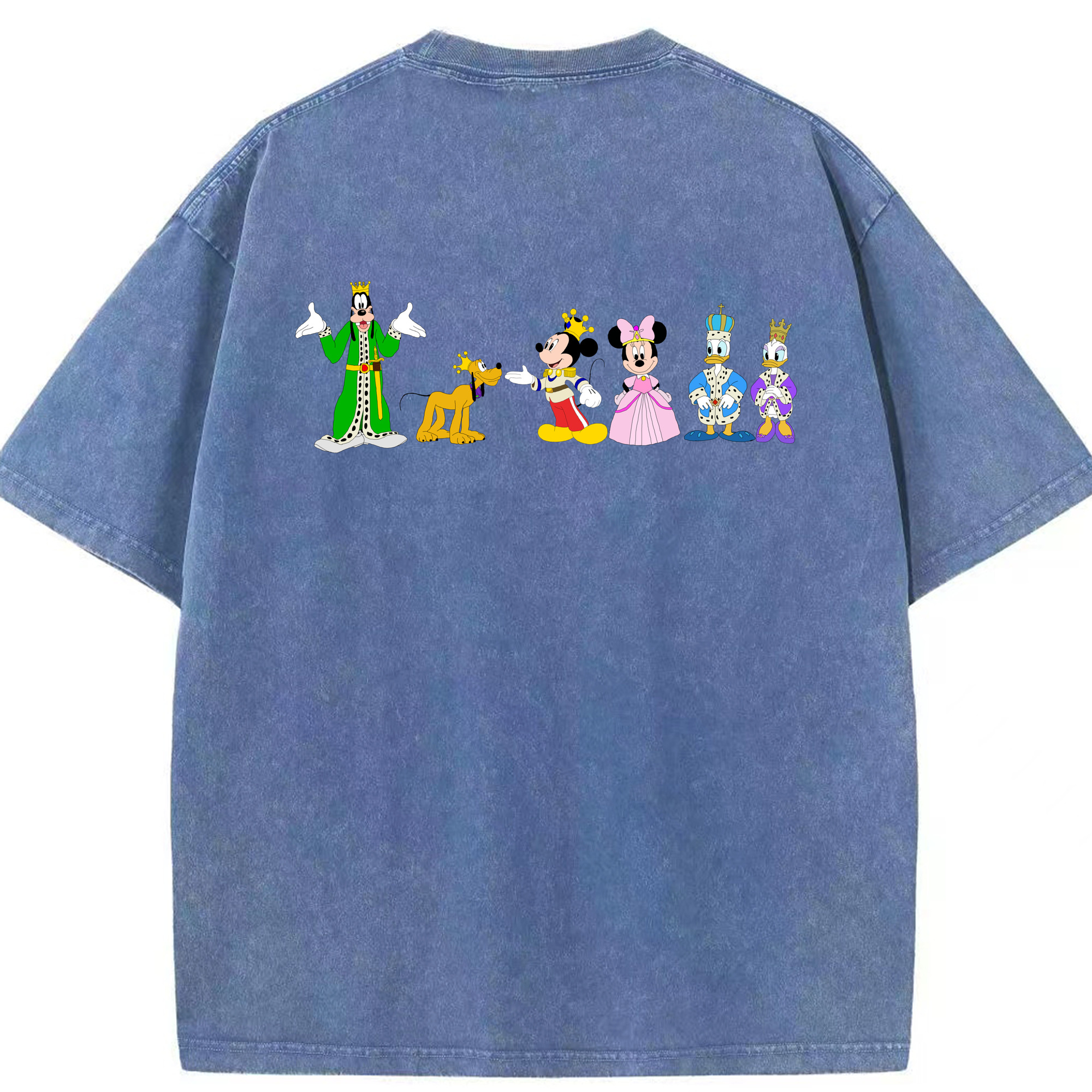（画像用） ミッキーマウス Mickey Mouse 綿100% ヴィンテージ風 半袖Tシャツ（背面プリント）