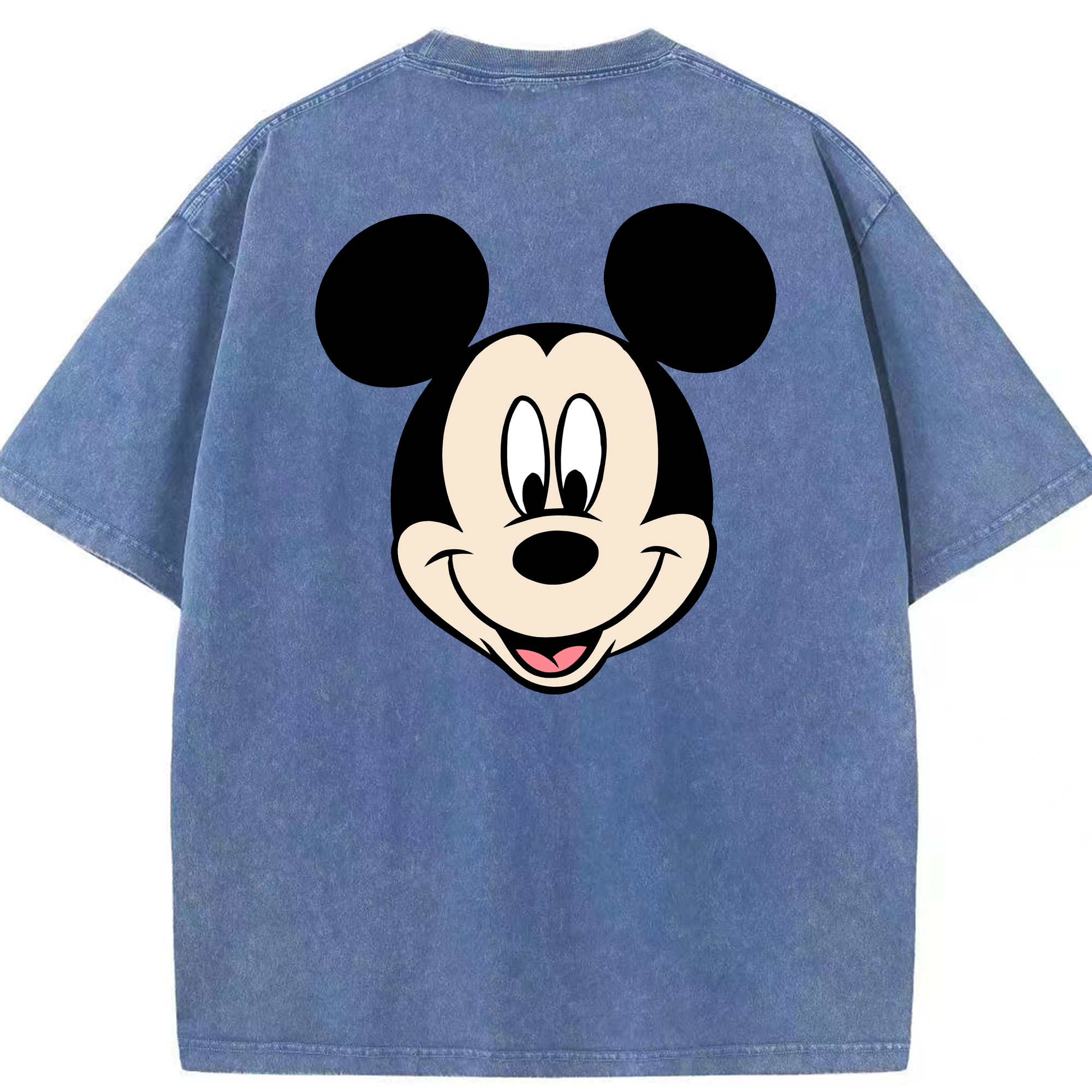 （画像用） ミッキーマウス Mickey Mouse 綿100% ヴィンテージ風 半袖Tシャツ（背面プリント）