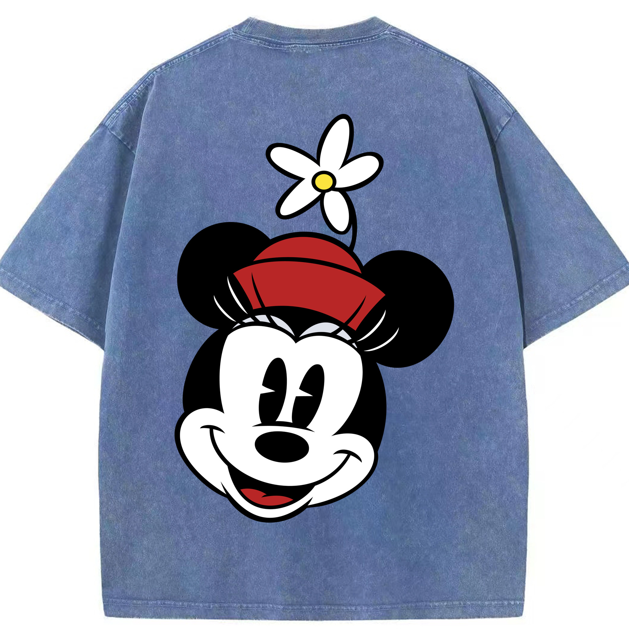 （画像用） ミッキーマウス Mickey Mouse 綿100% ヴィンテージ風 半袖Tシャツ（背面プリント）
