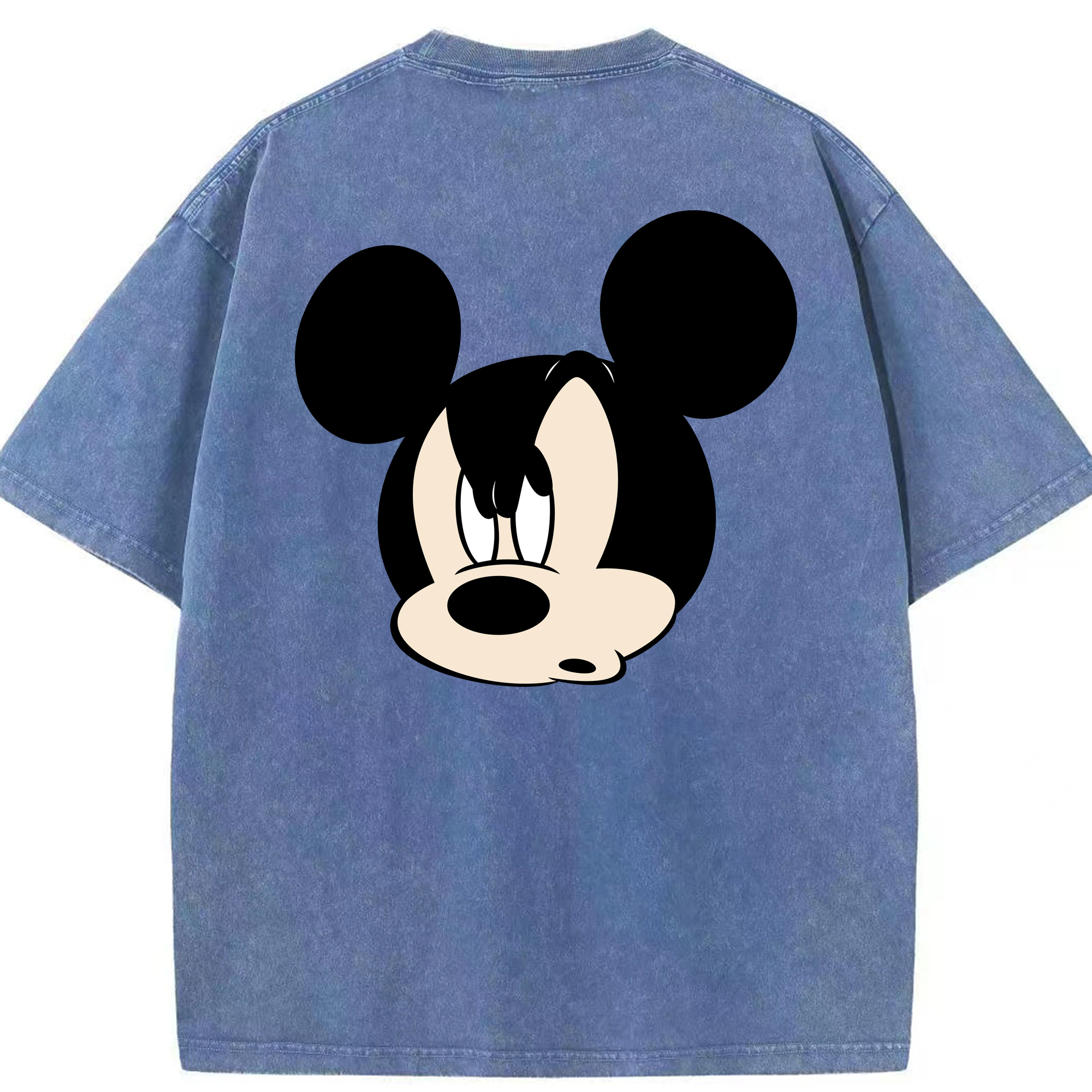 （画像用） ミッキーマウス Mickey Mouse 綿100% ヴィンテージ風 半袖Tシャツ（背面プリント）